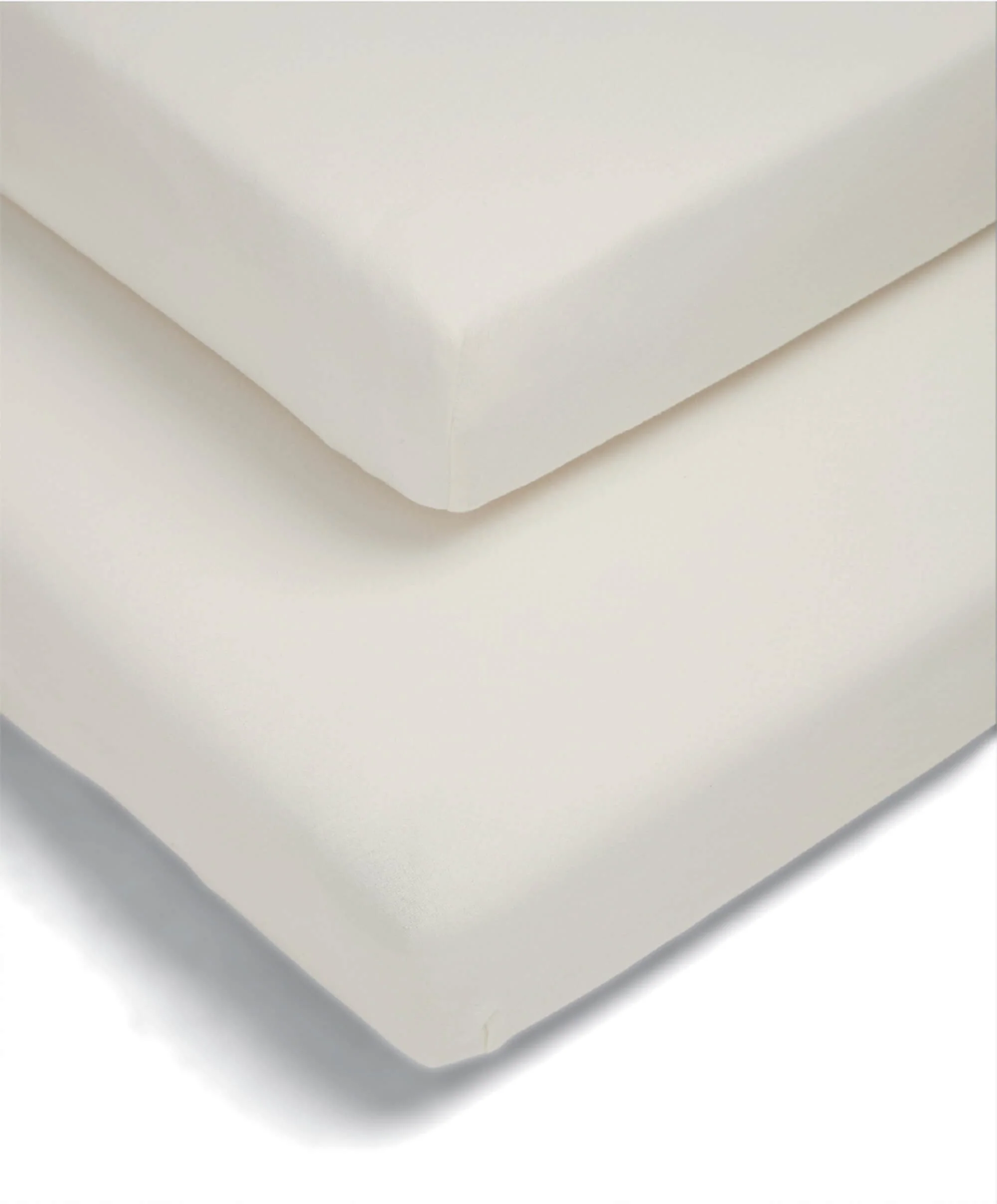 Cotton Essentials Cotbed Fitted Sheets (2 pack) - Cream - Image 6