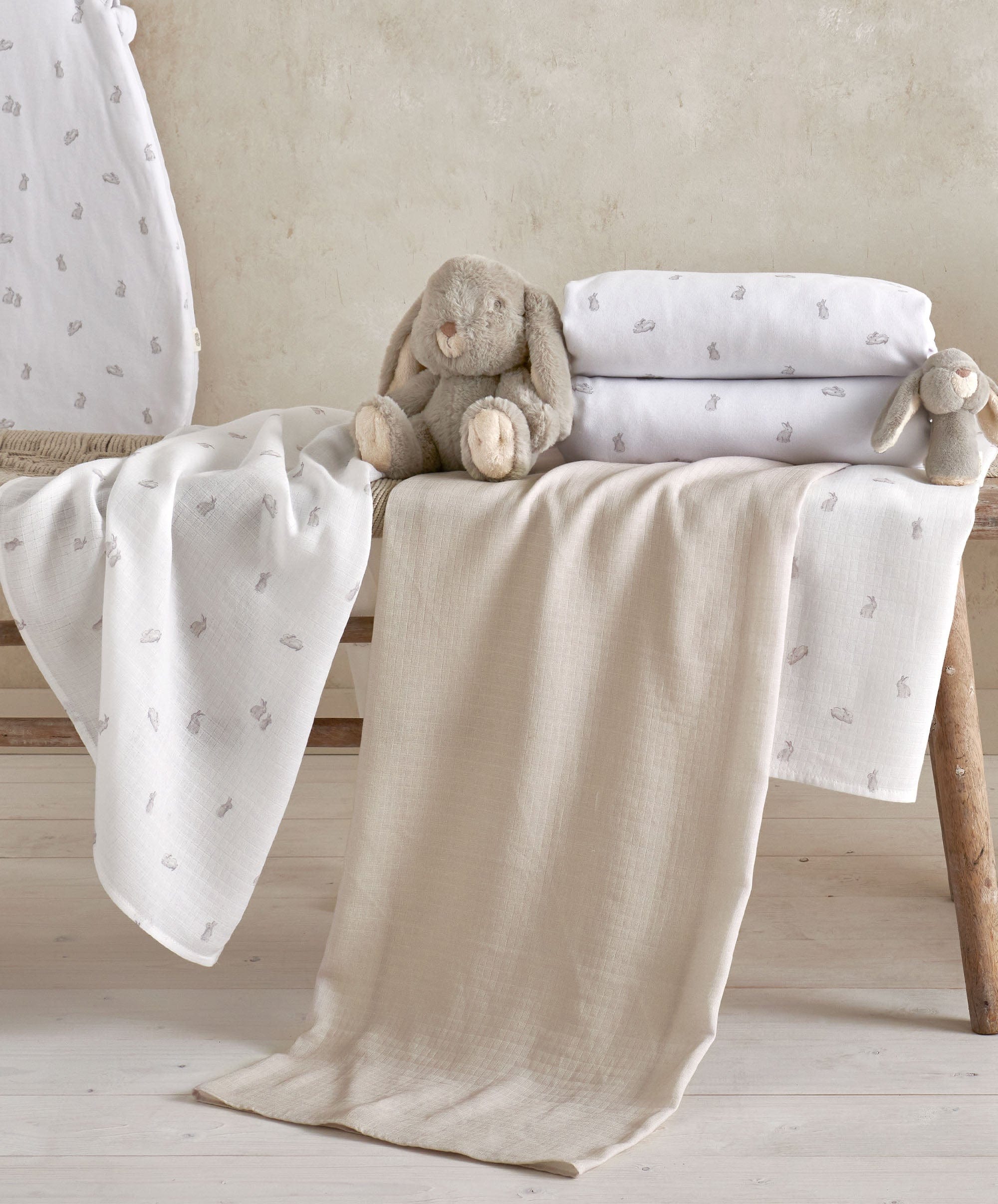 Cotbed Fitted Sheets (2 Pack) - Bunny - Image 2