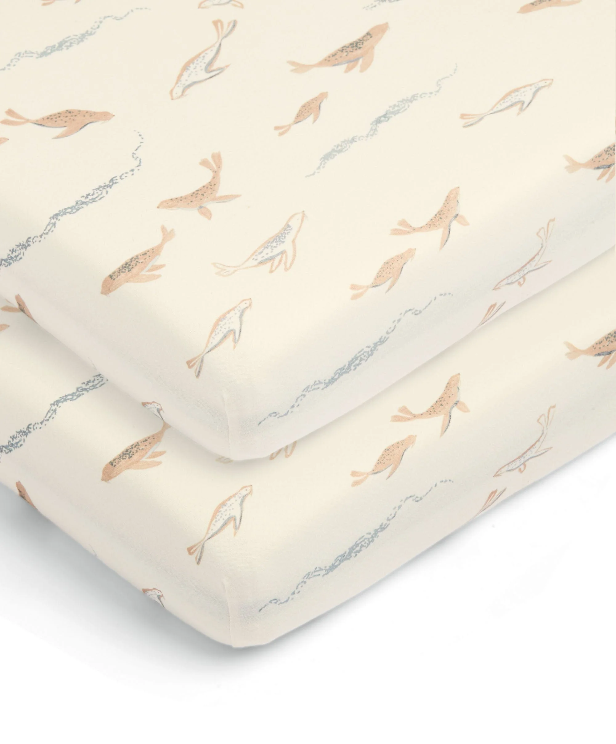 Cotbed Fitted Sheets (pack of 2) - Seals - Image 3