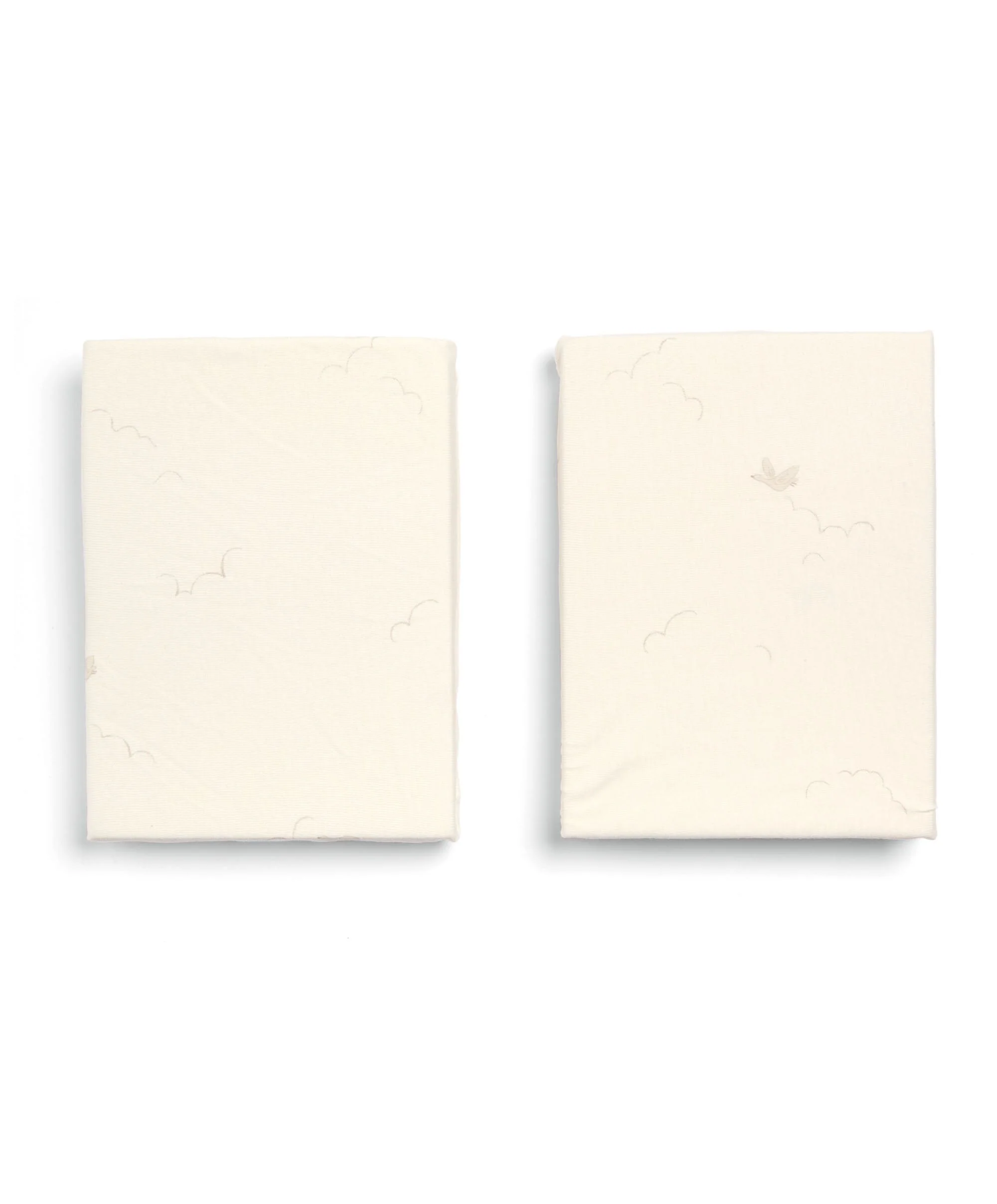 Cotbed Fitted Sheets (2 pack) Welcome to the World Duckling - Cream - Image 4