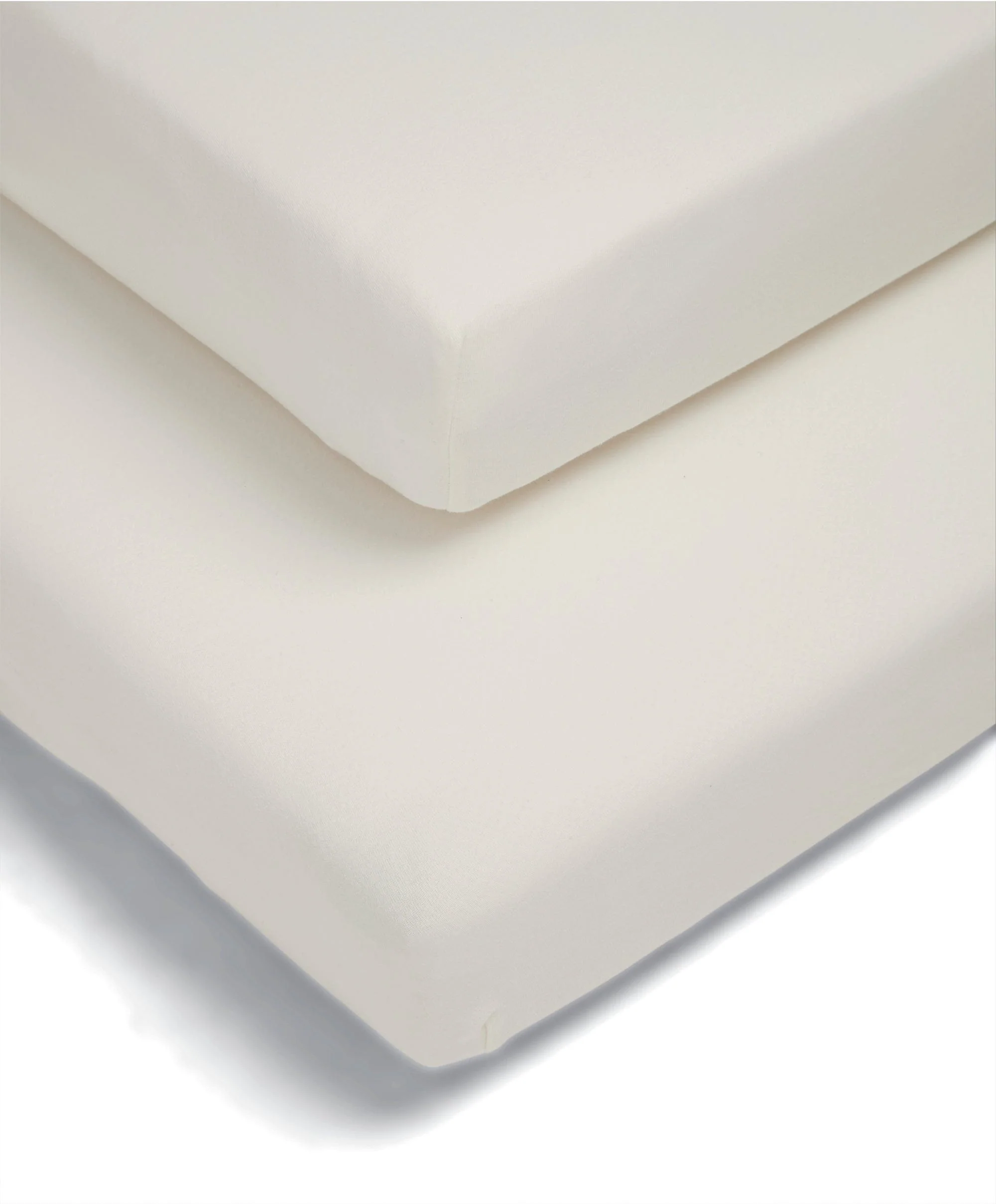 Cot Fitted Sheets (2 Pack) - Cream - Image 2