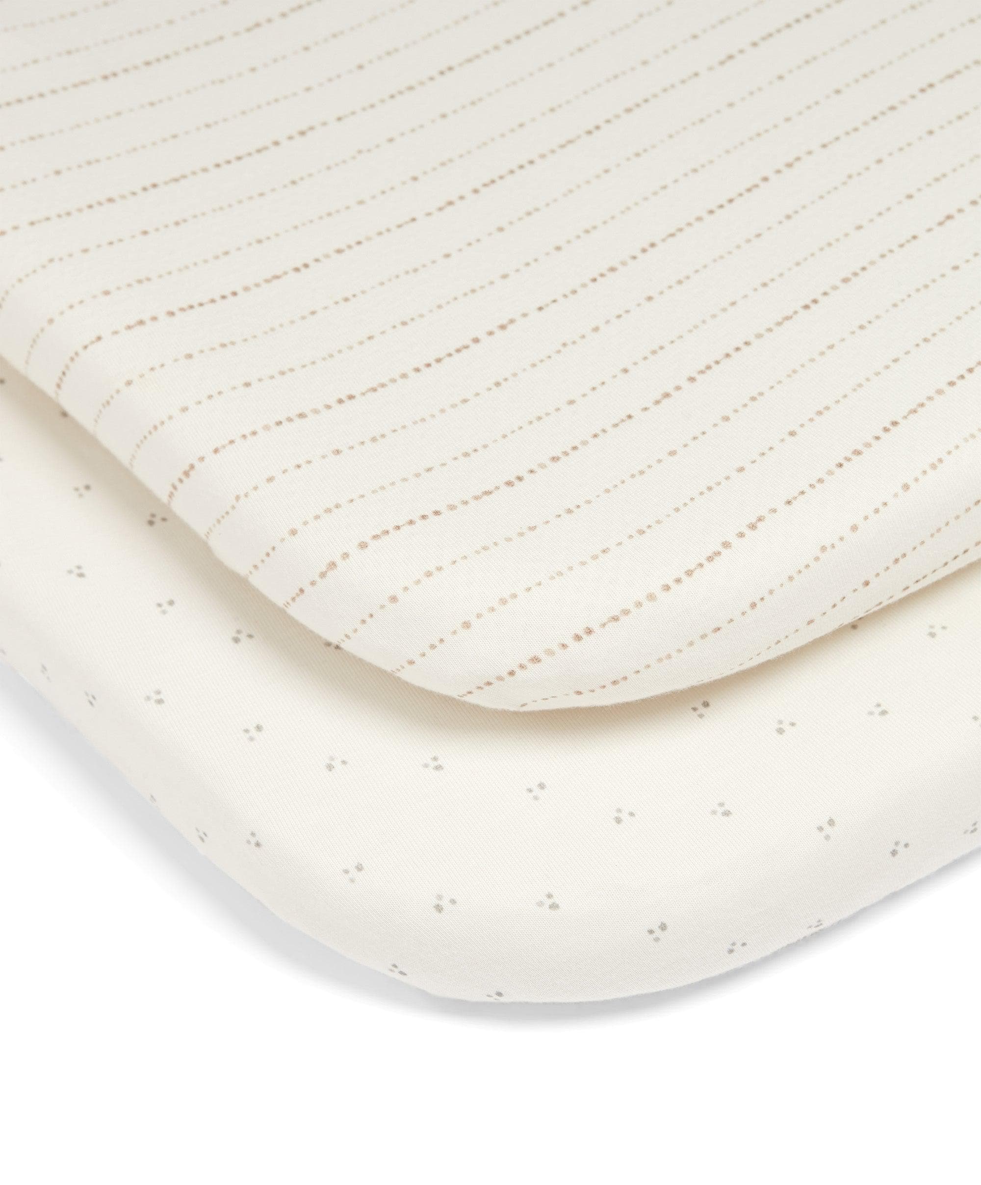 2 Pack Lua Bedside Crib Sheets - Oatmeal - Image 2