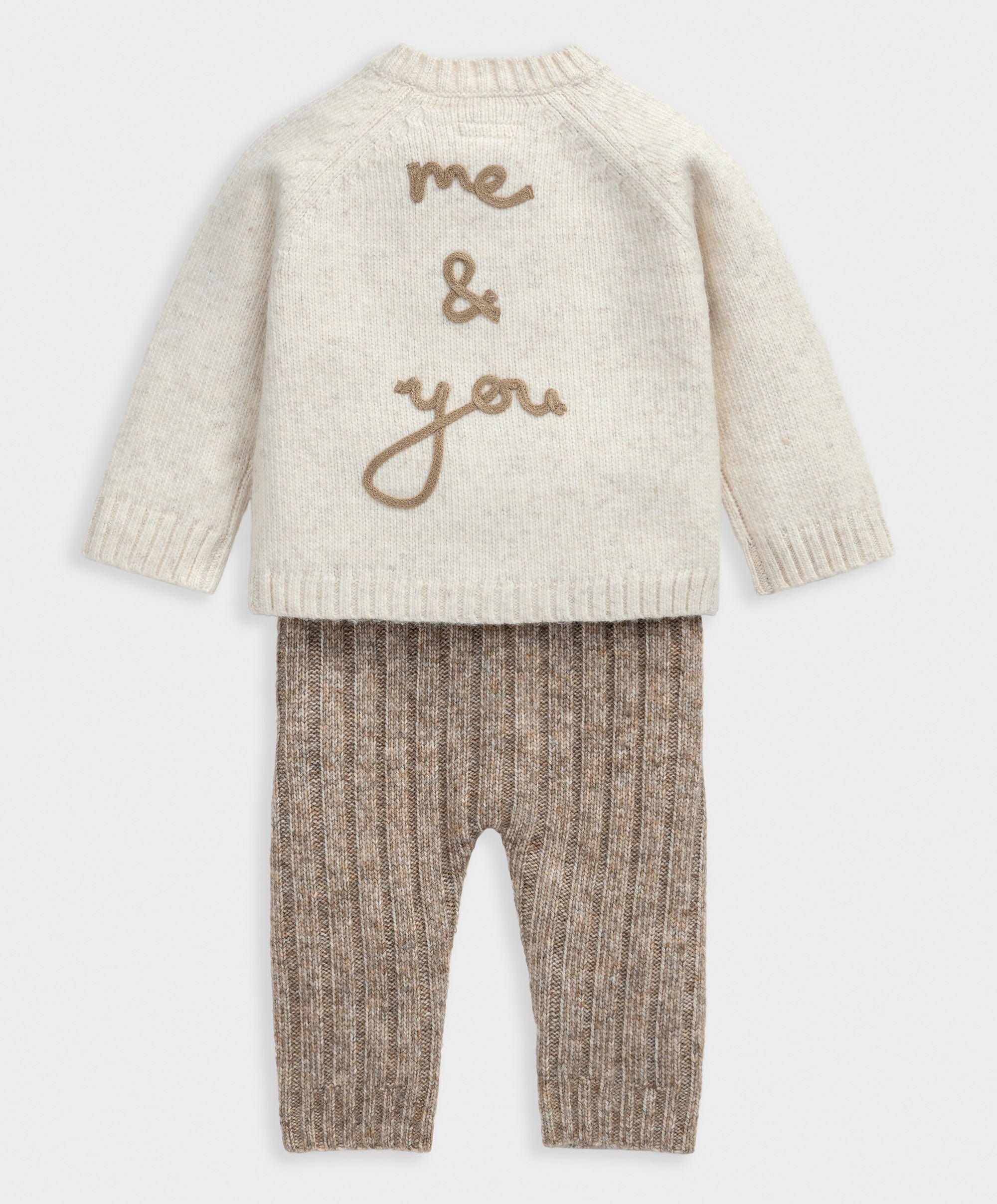 Me and You Bear Cardigan and Leggings Outfit Set