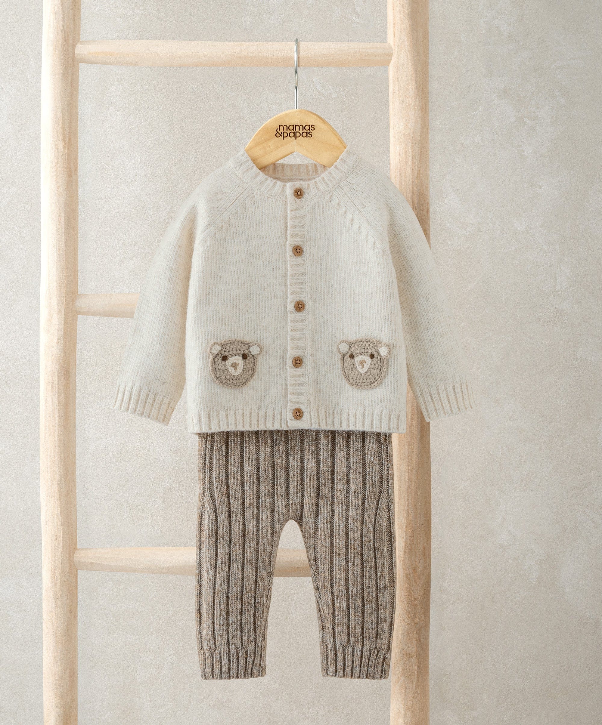 Me and You Bear Cardigan and Leggings Outfit Set - Image 2
