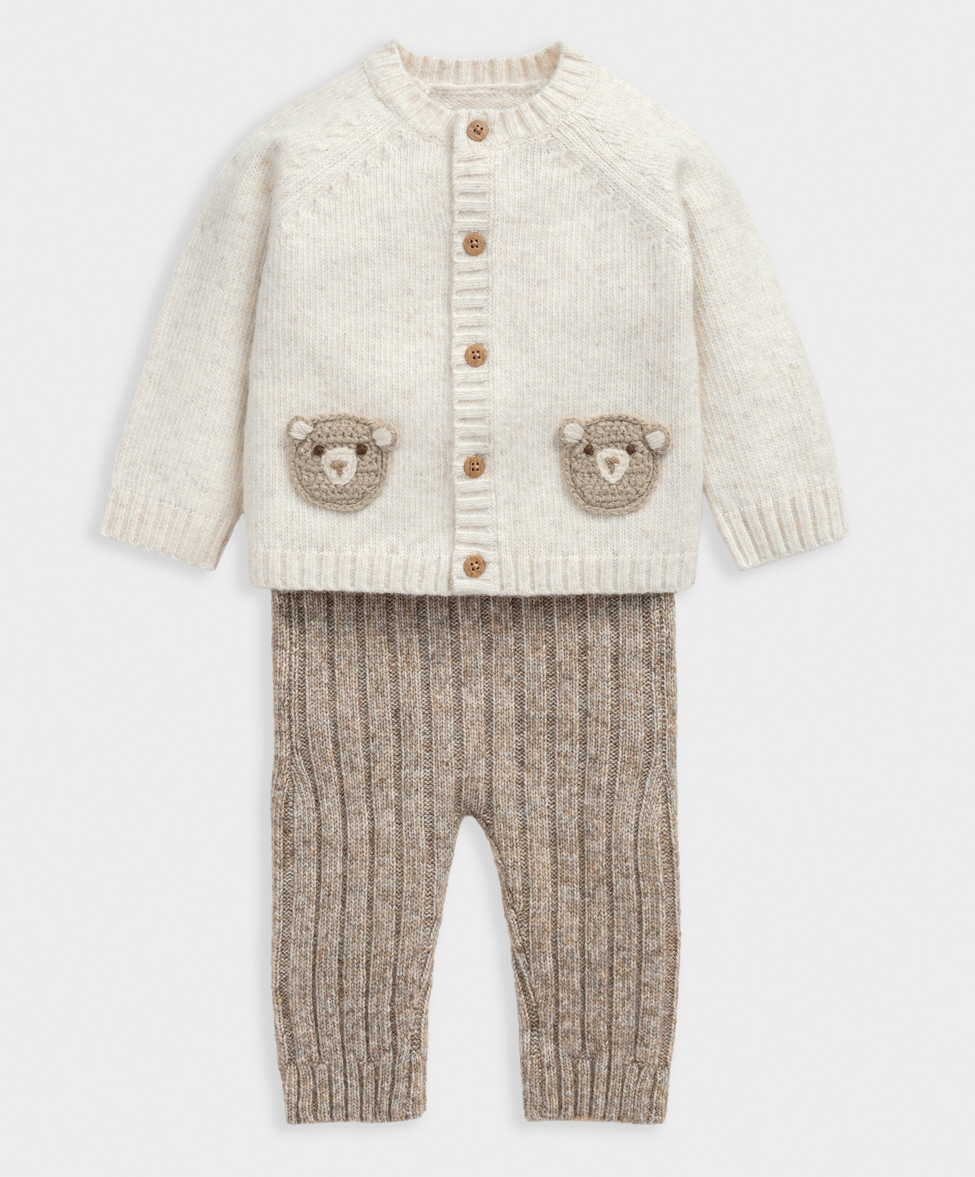 Me and You Bear Cardigan and Leggings Outfit Set - Image 5