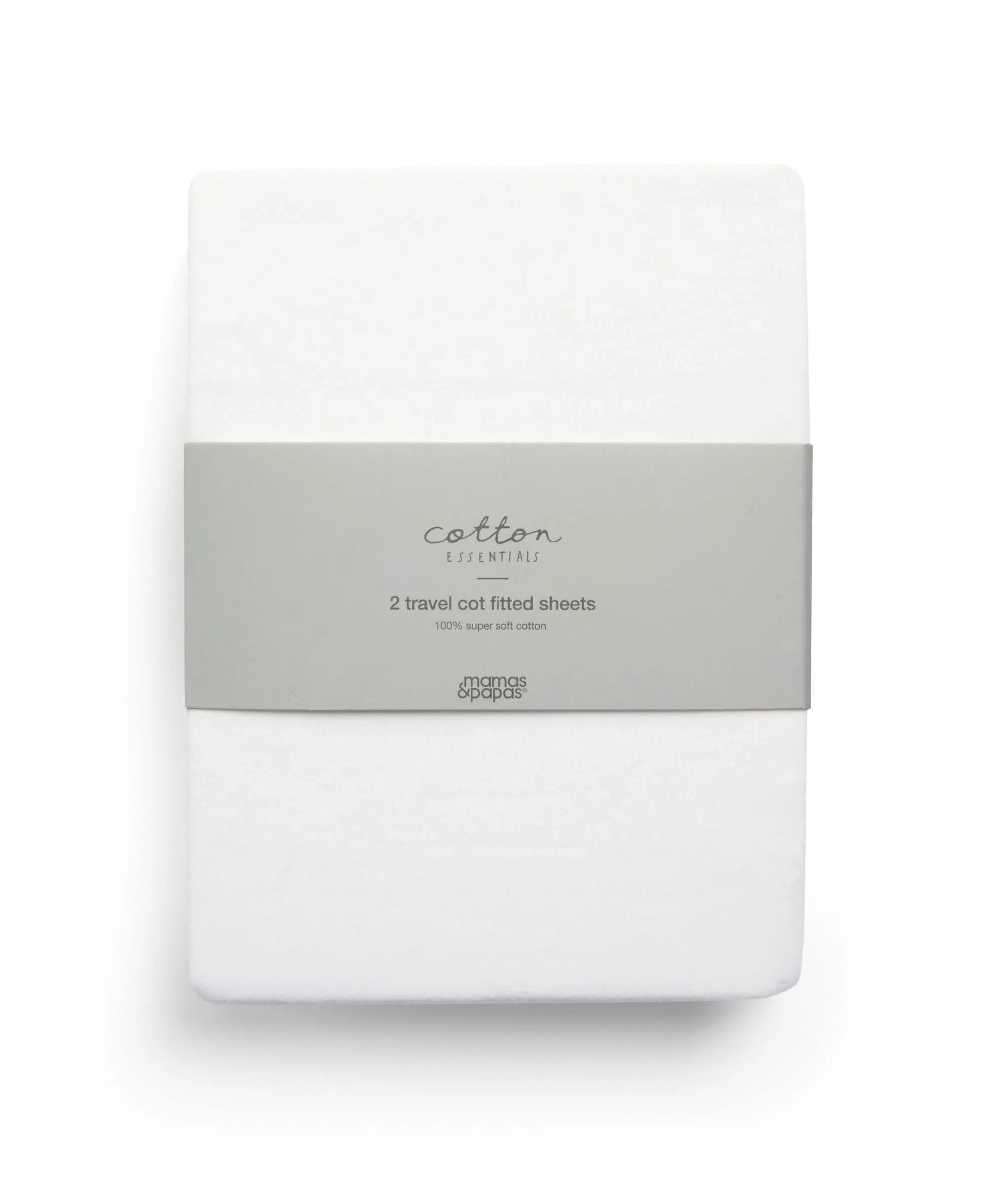 Travel Cot Fitted Sheets (2 Pack) - White - Image 4