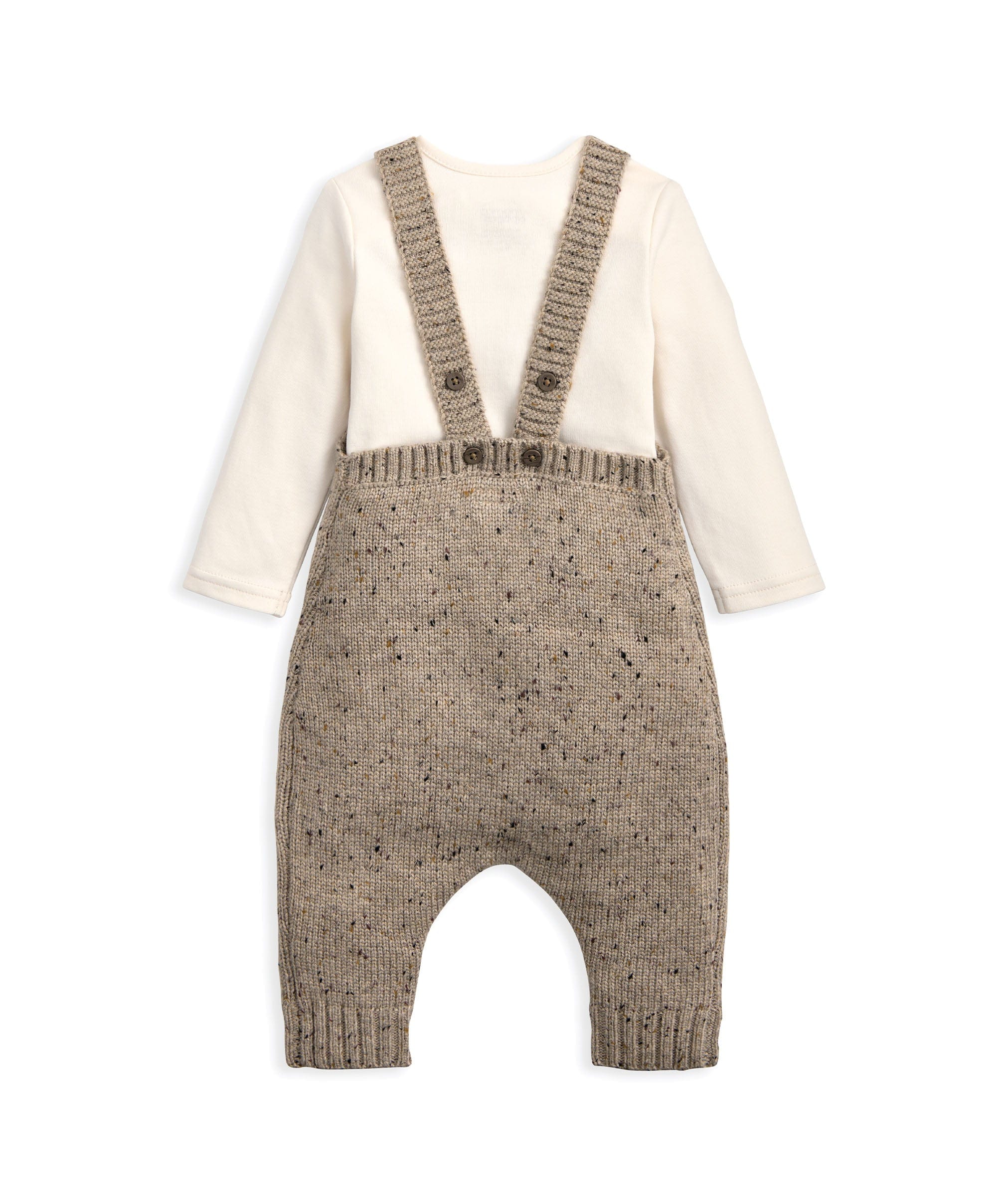 Knitted Bear Dungarees & Bodysuit Set (2 Pieces) - Image 9