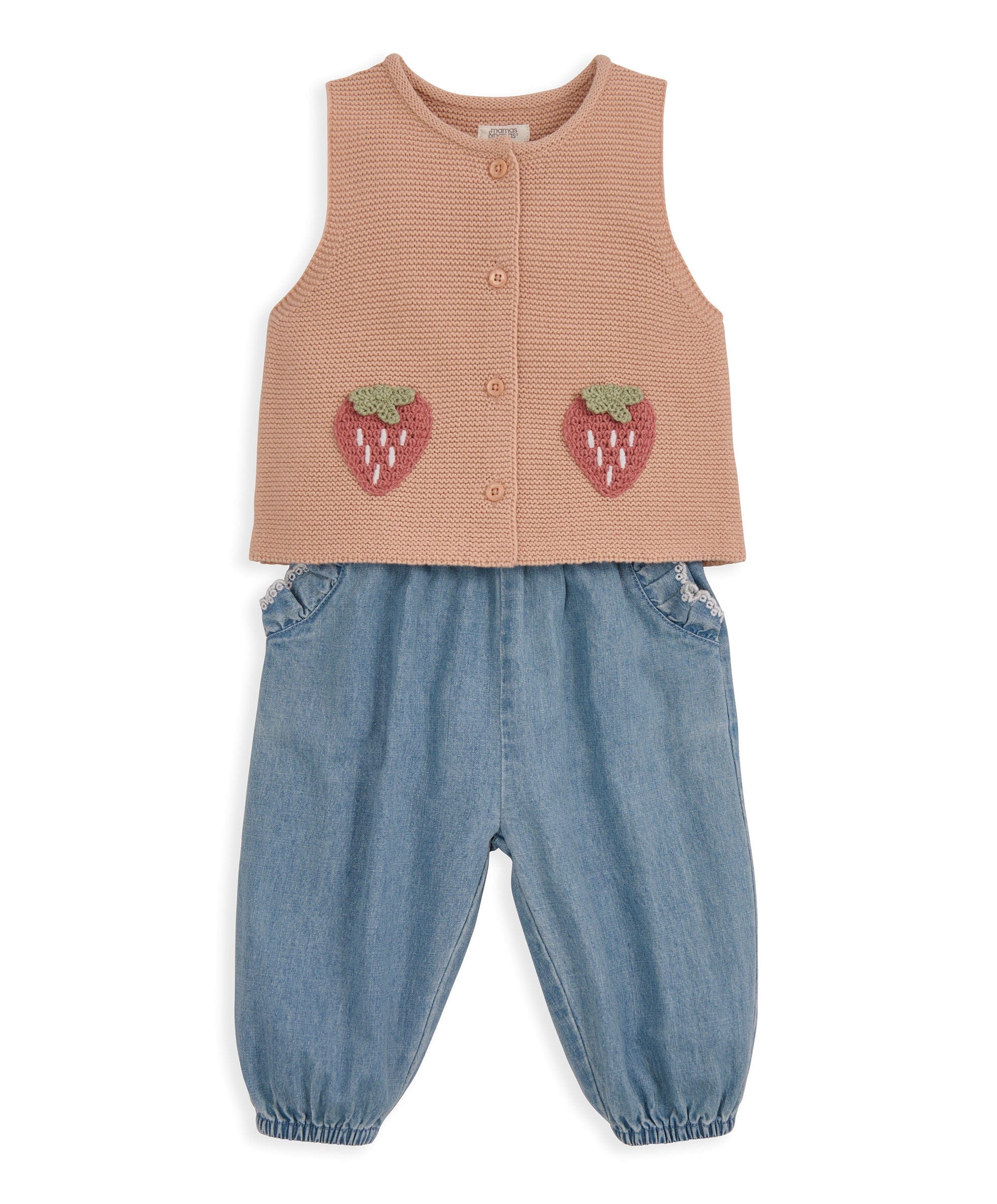 Knitted Waistcoat and Denim Trousers - Image 4