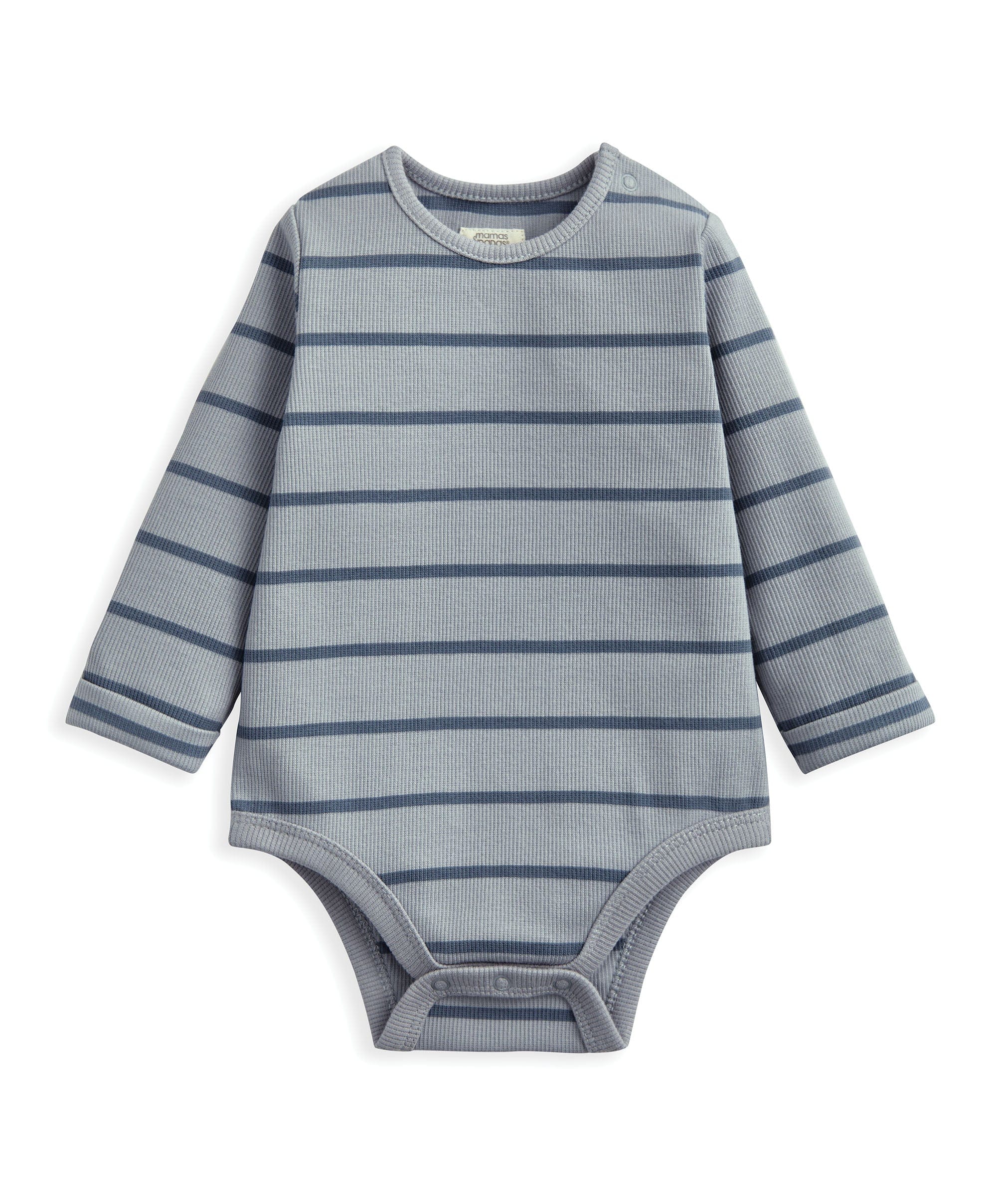 Striped Dungarees & Bodysuit Set (2 Pieces) – Blue - Image 2
