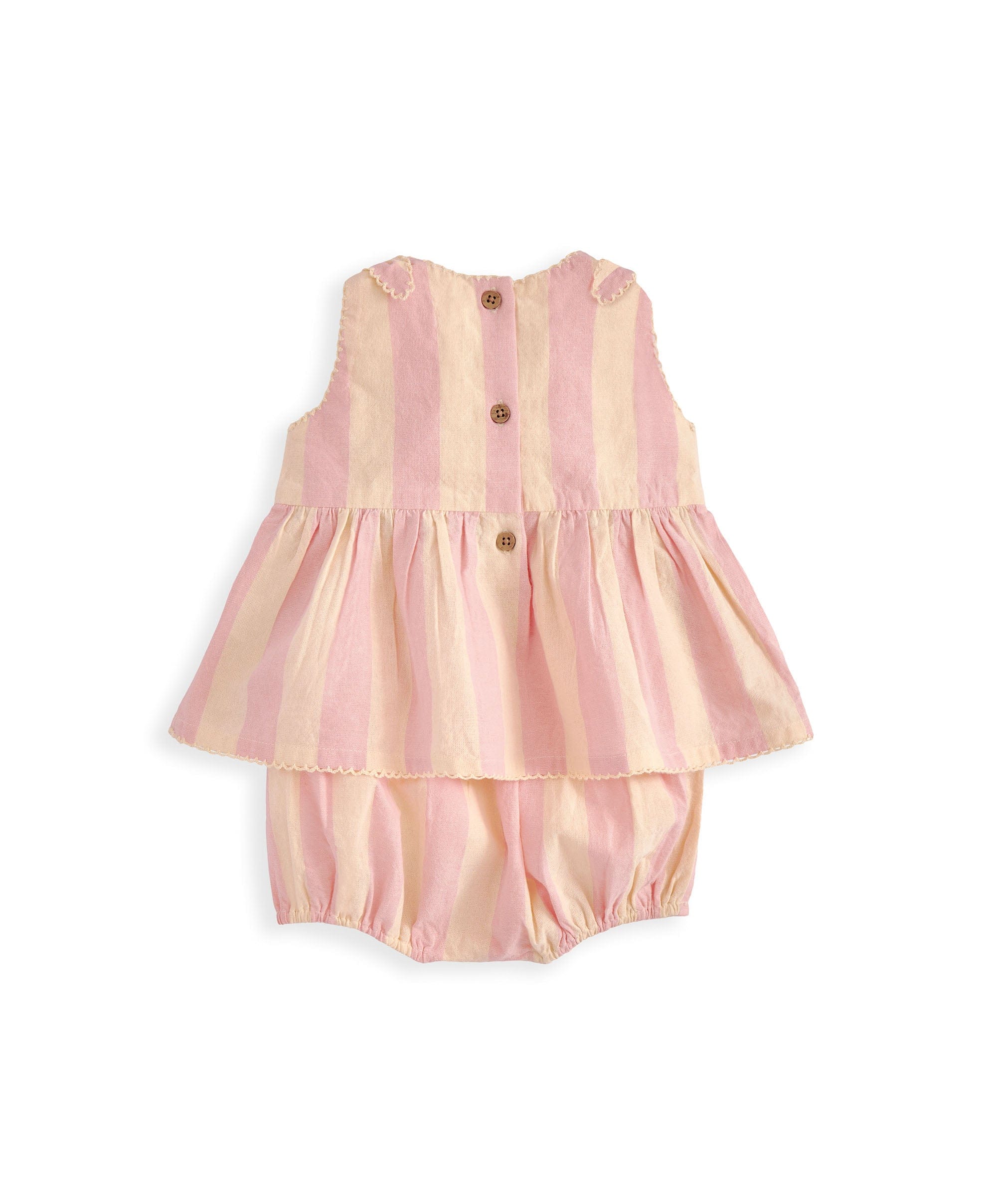 Striped Pink Peplum Top Set - Image 4