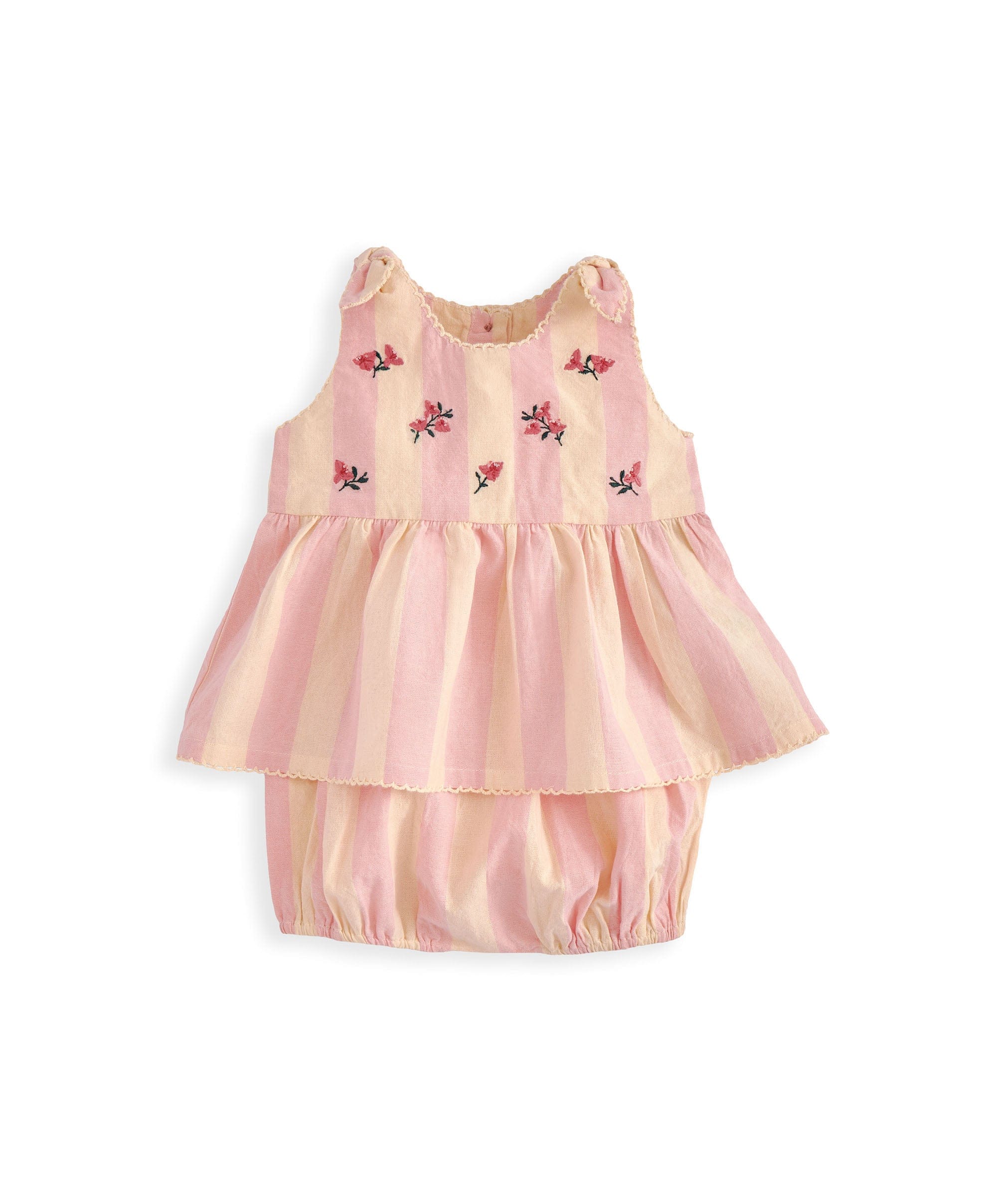 Striped Pink Peplum Top Set - Image 5