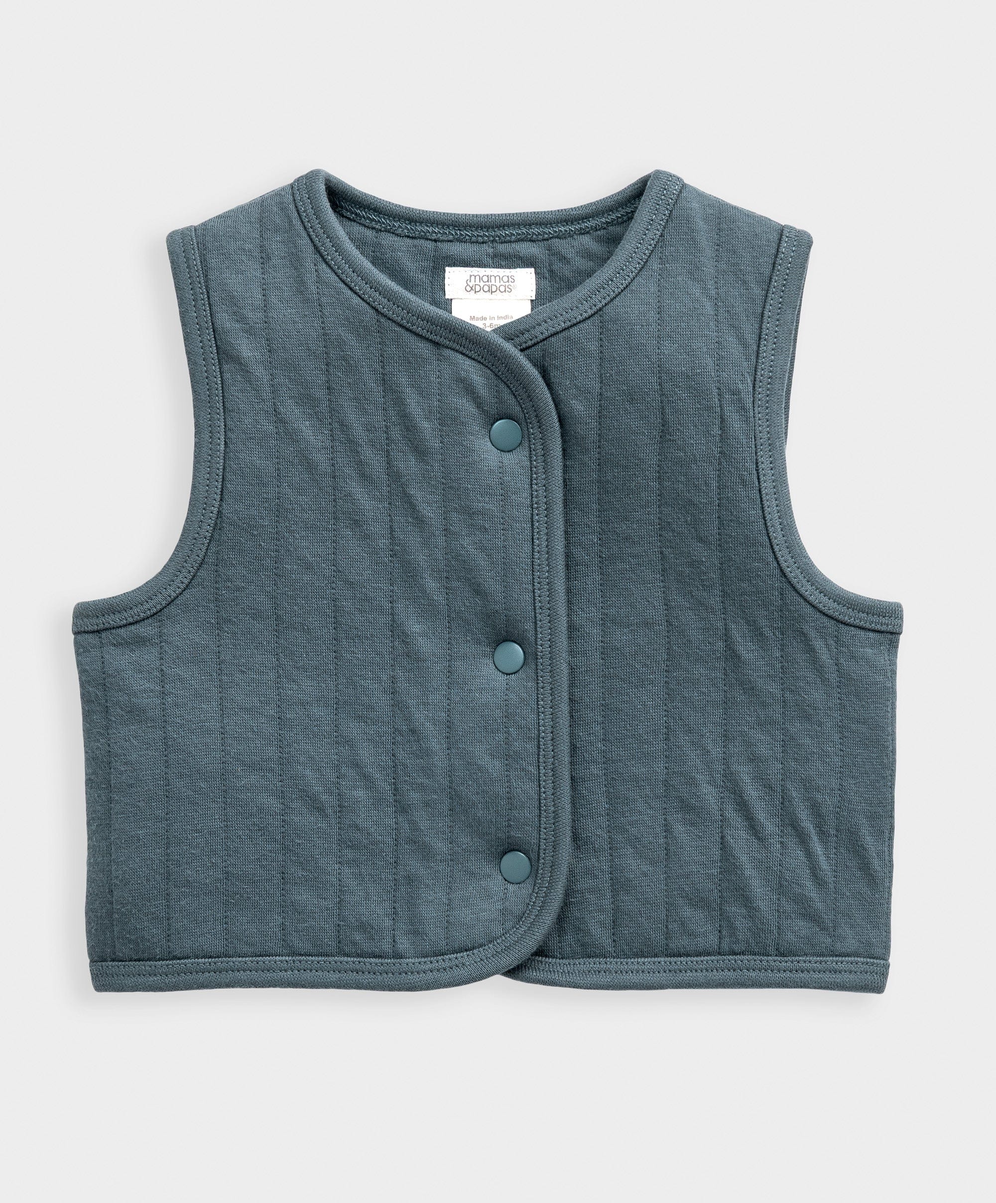 Quilted Gilet & Striped Romper - Image 2
