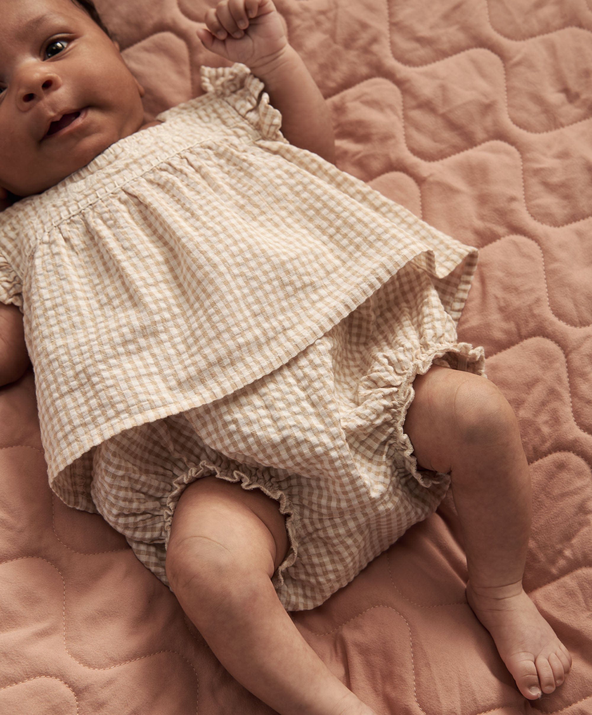 Pink Gingham Blouse & Bloomers - Image 2