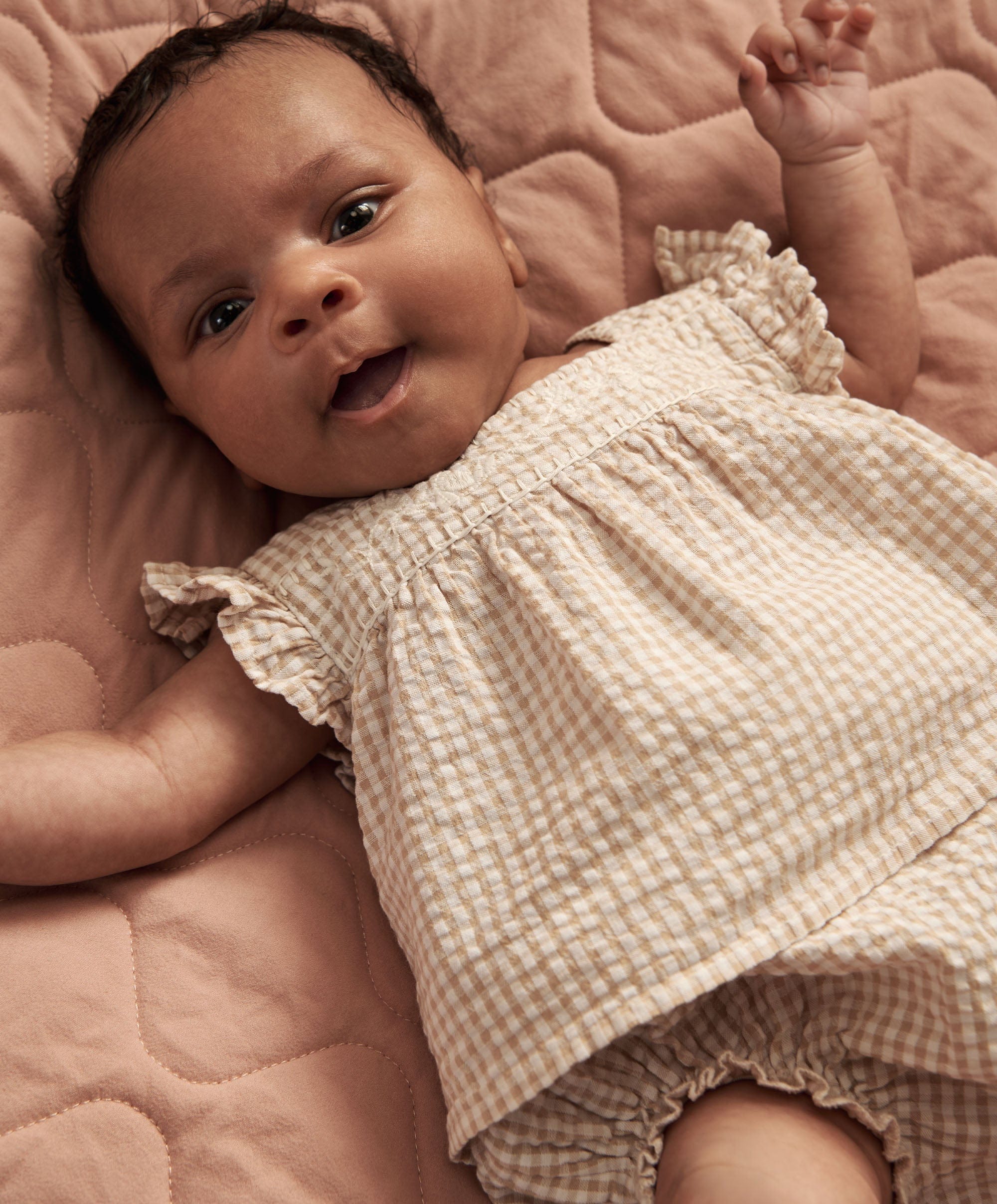 Pink Gingham Blouse & Bloomers - Image 3