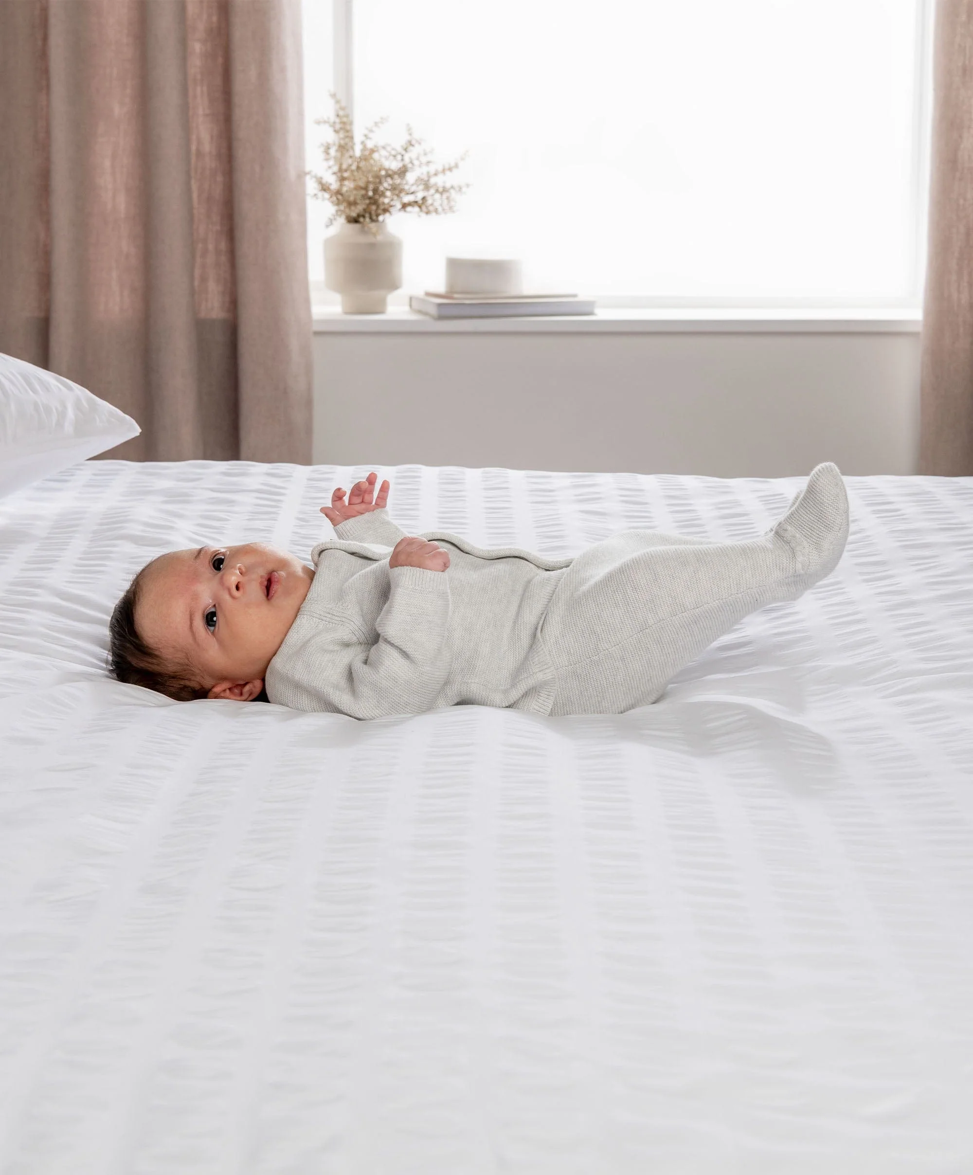 Cable Knit Top & Bottoms Set (2 Pieces) - Grey - Image 3
