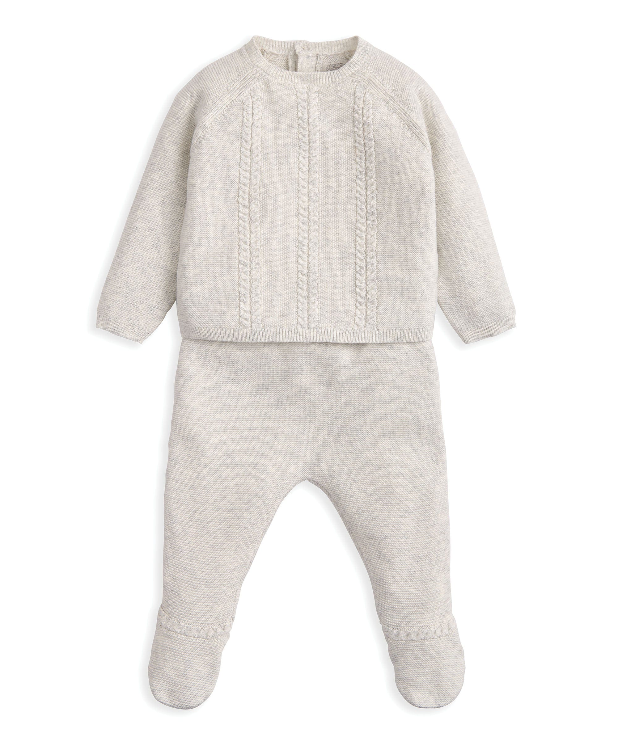 Cable Knit Top & Bottoms Set (2 Pieces) - Grey - Image 7