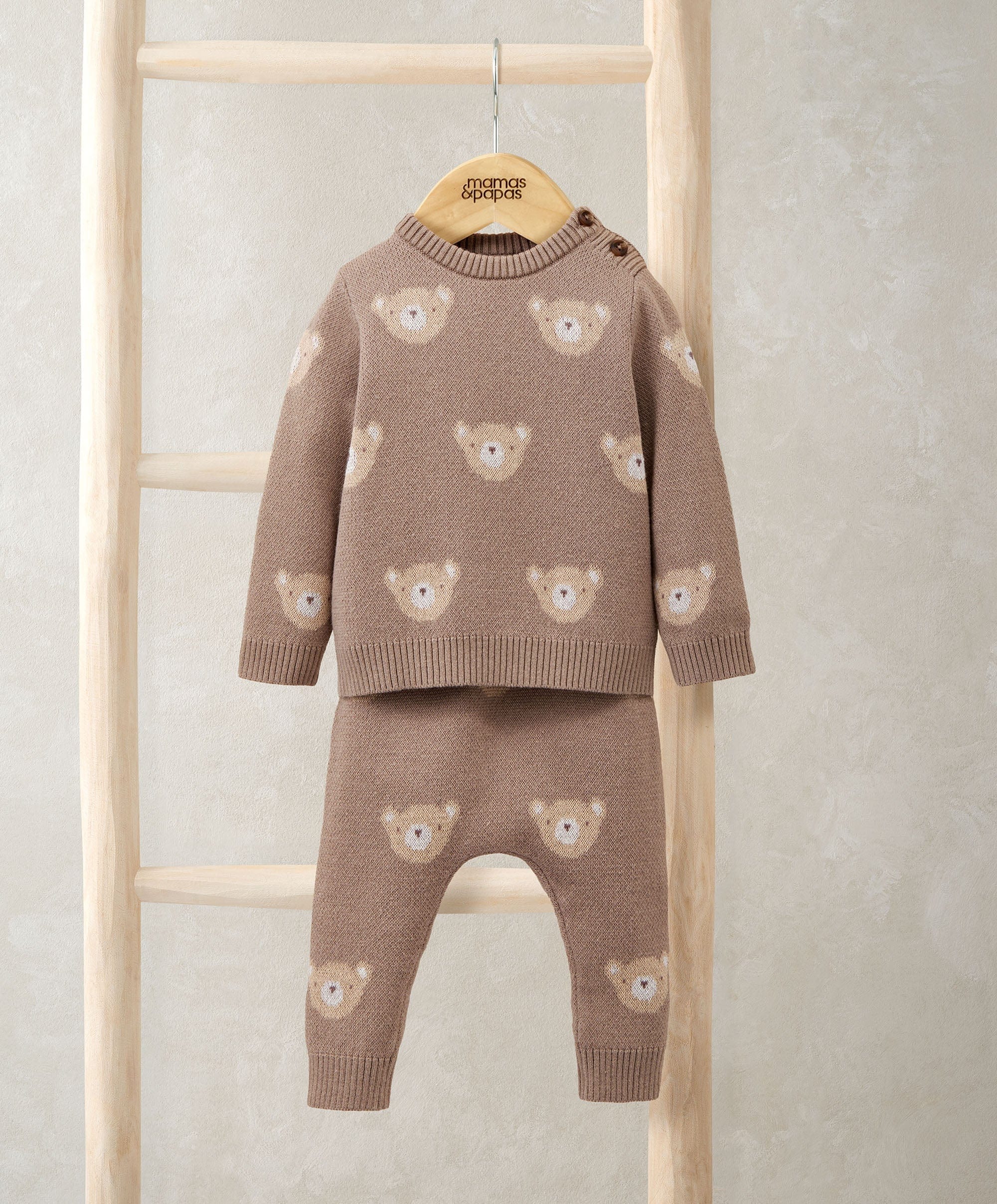 Bear Jacquard Knit Set (2 Pieces)