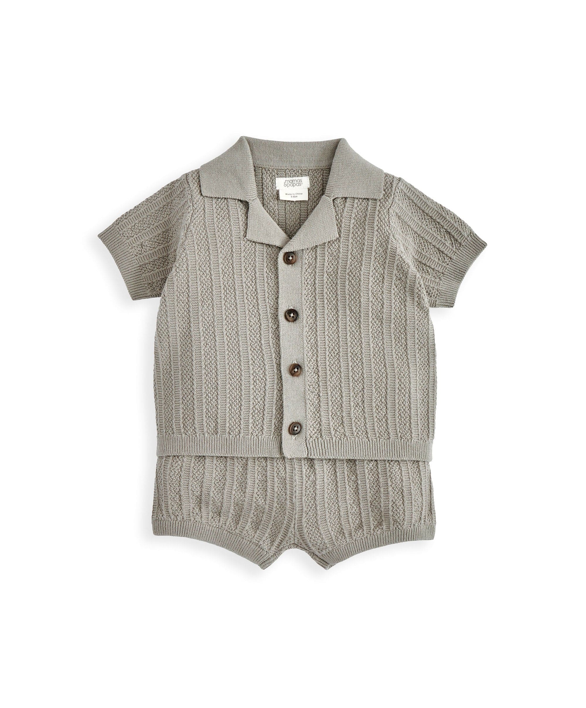 Knitted Shirt & Shorts Outfit Set - Image 4