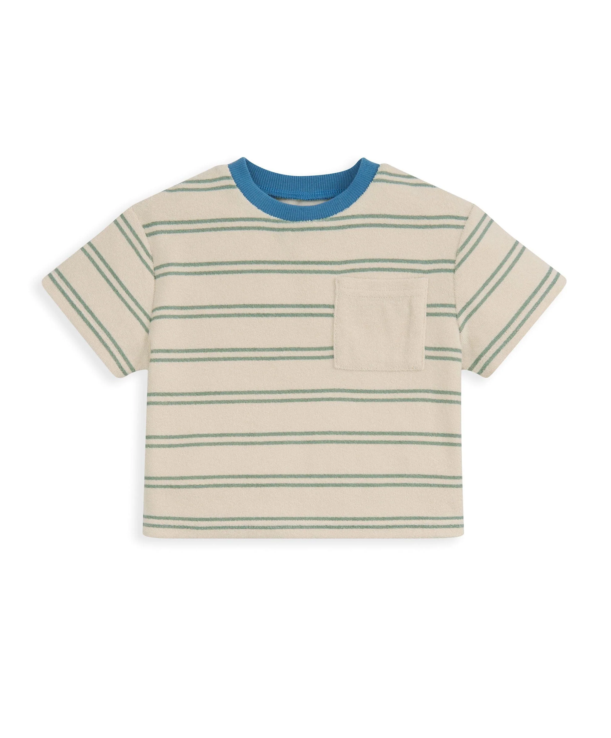 Striped Terry Towelling T-Shirt & Joggers Set - Image 4