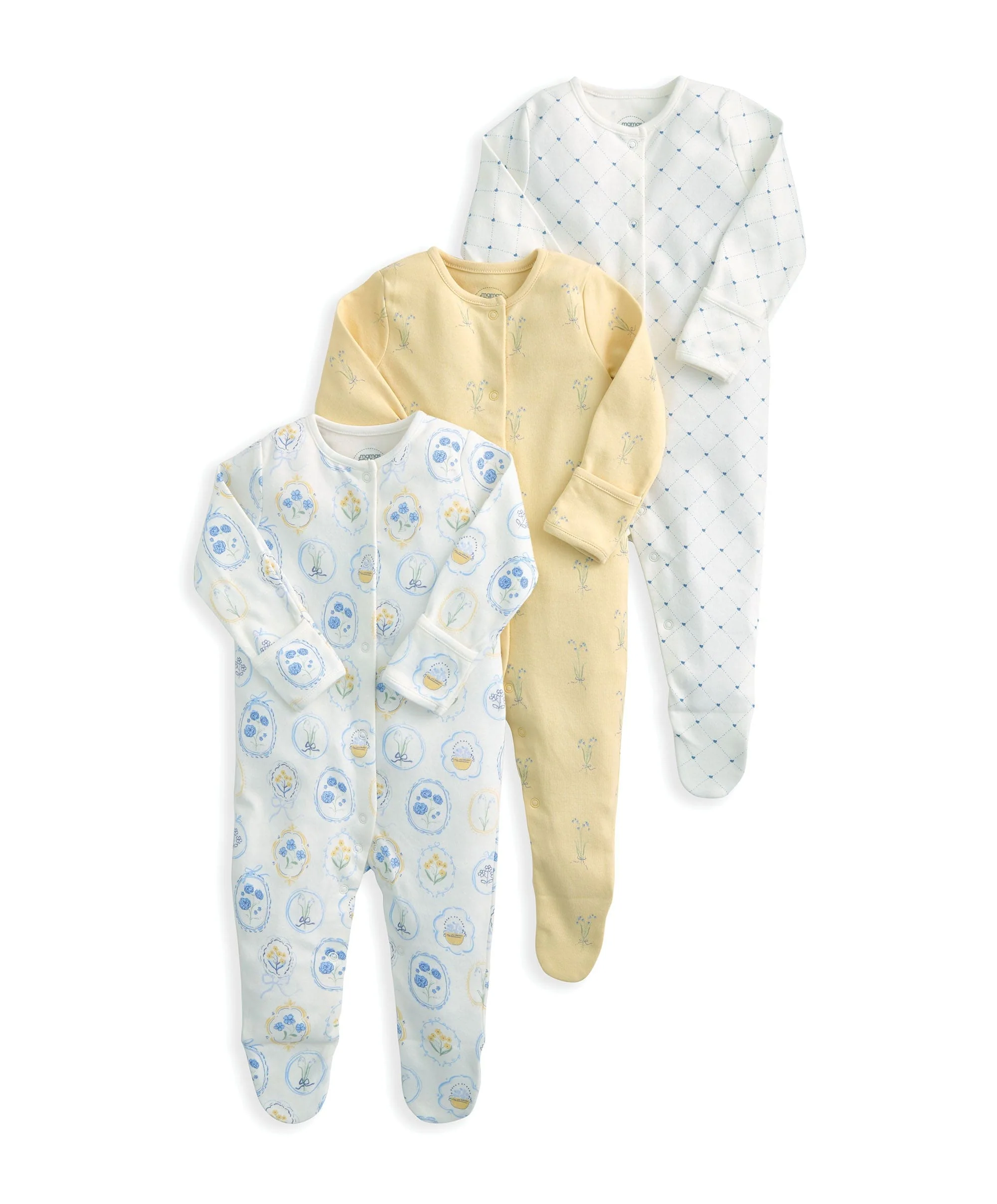 Sleepsuits (Pack of 3) - Delicate Dreamer - Image 2