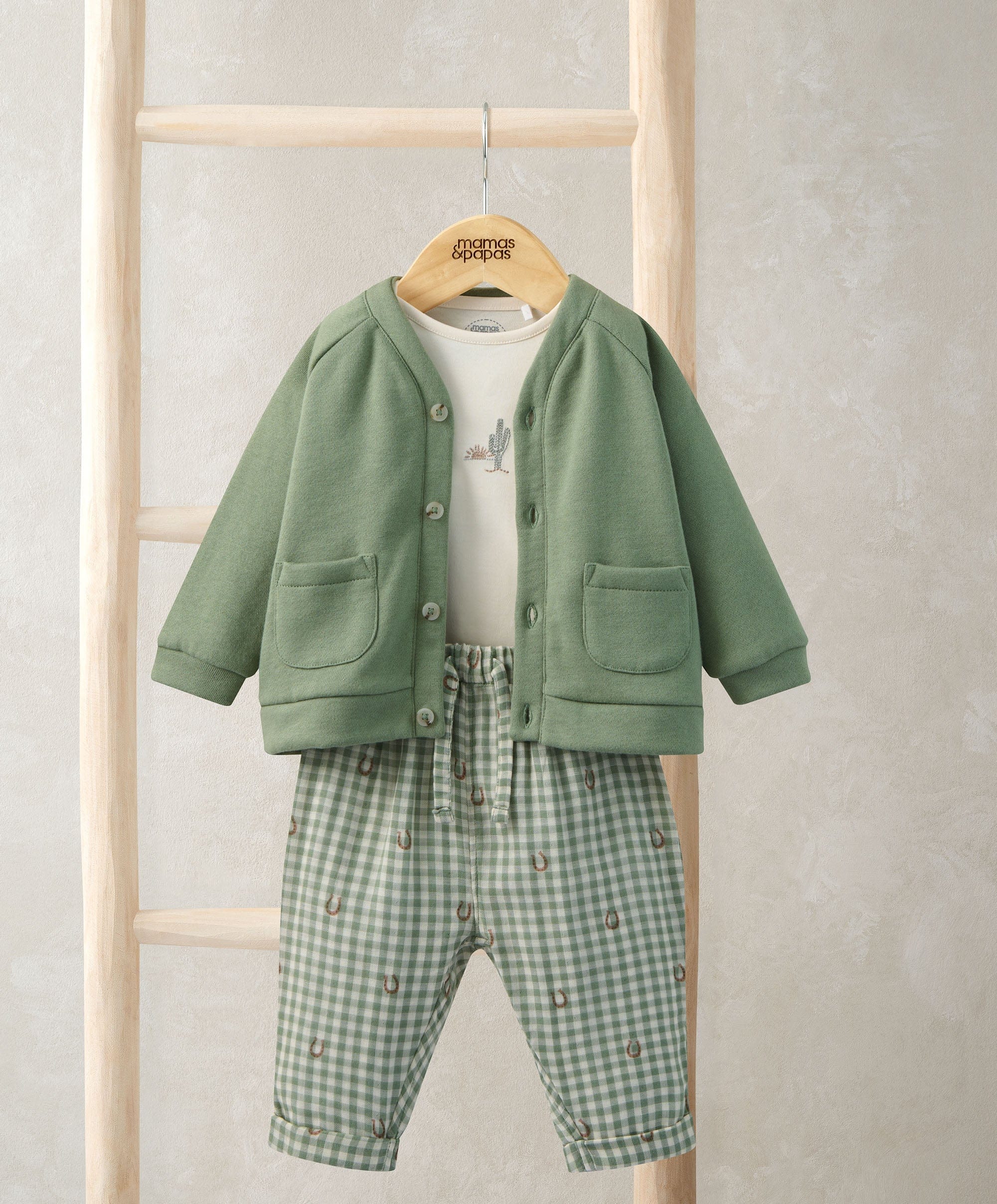 Gingham Jacket, Trousers & Bodysuit Set