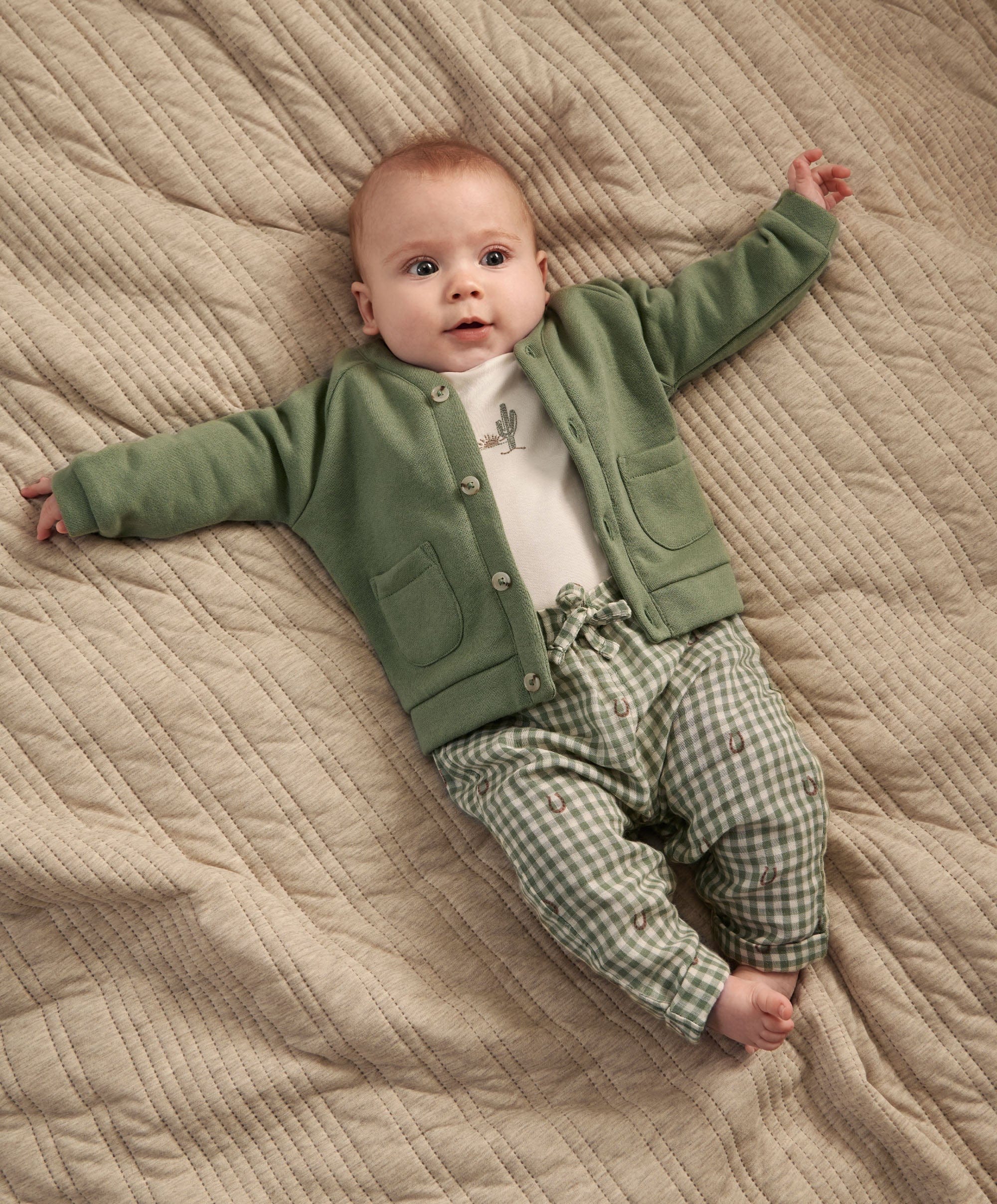 Gingham Jacket, Trousers & Bodysuit Set - Image 2