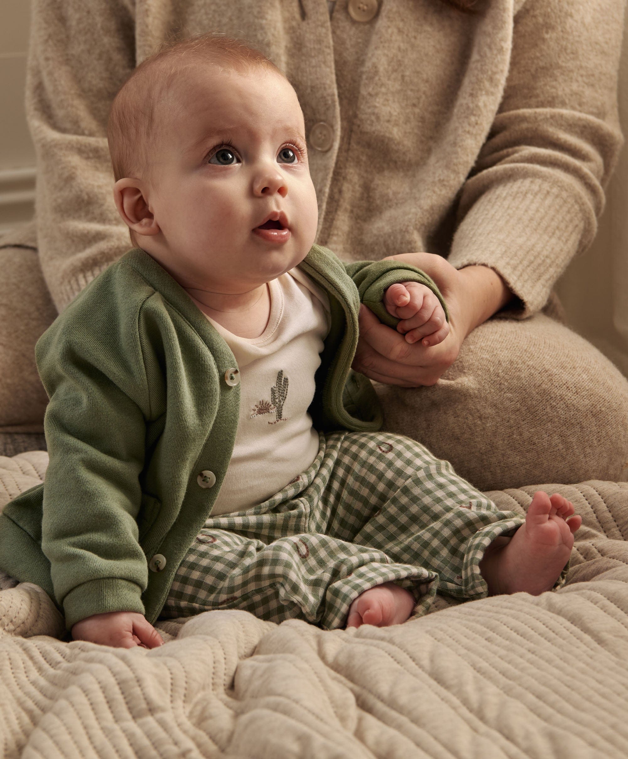 Gingham Jacket, Trousers & Bodysuit Set - Image 3