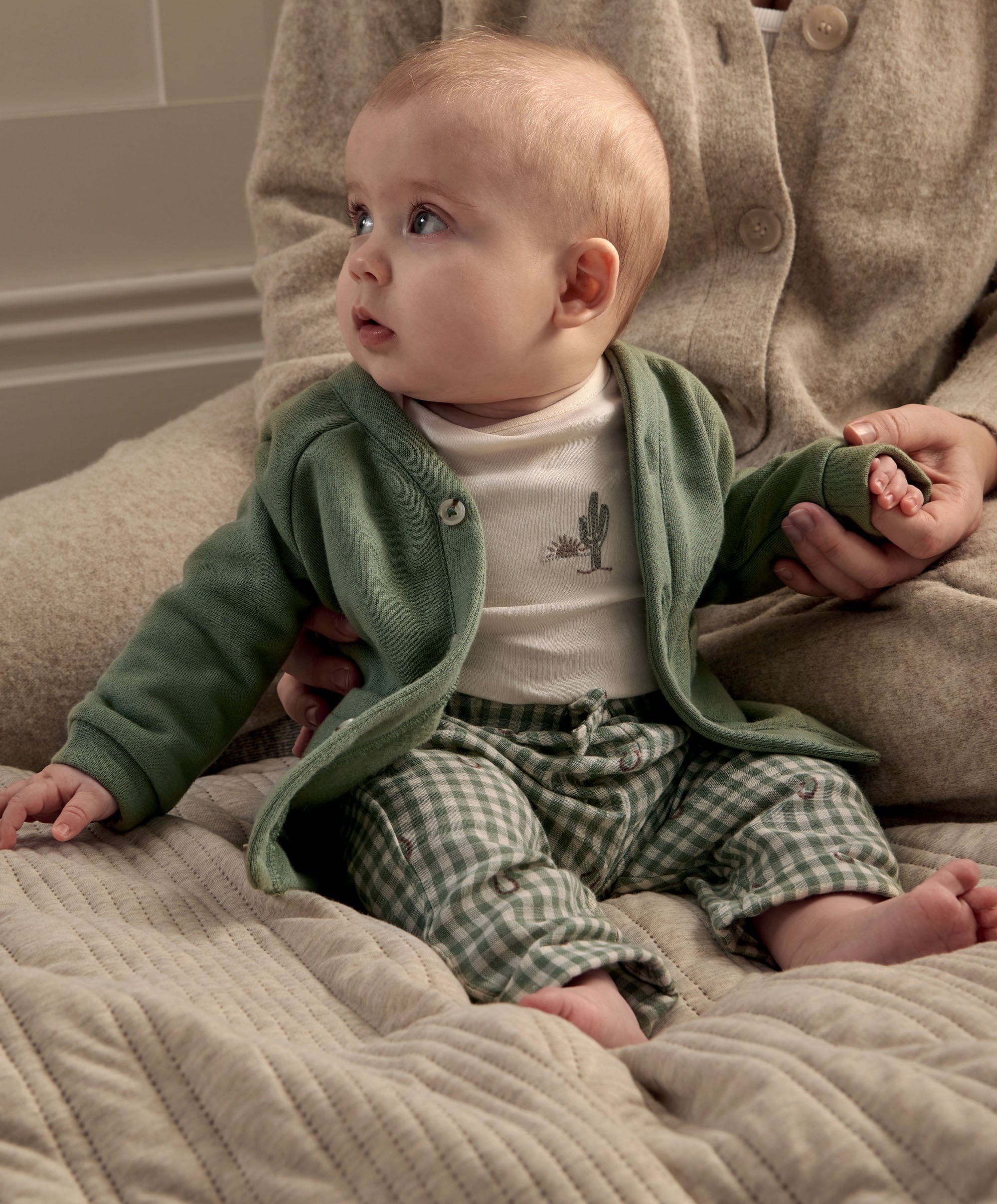 Gingham Jacket, Trousers & Bodysuit Set - Image 4