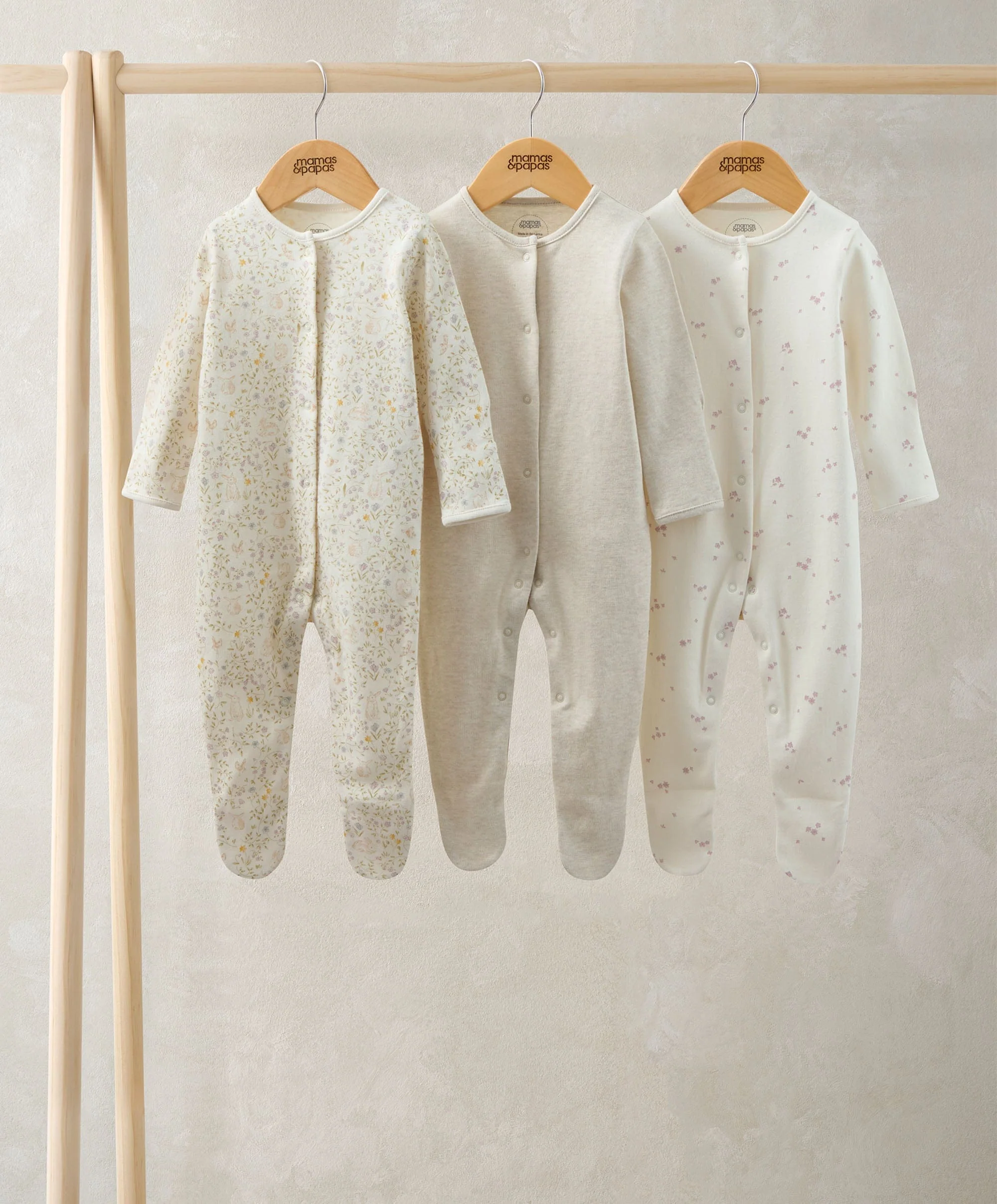 Bunny Sleepsuits (Pack of 3)