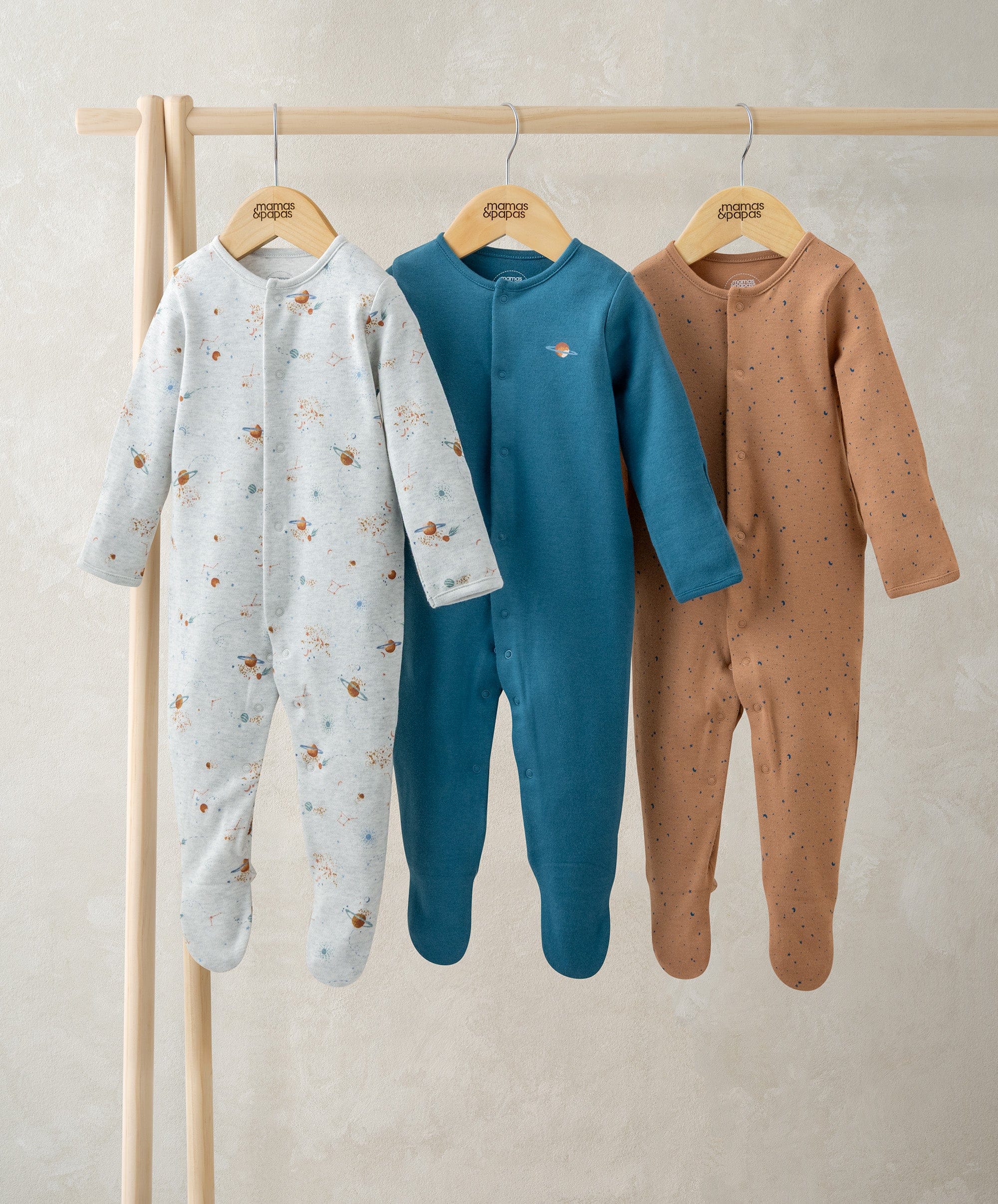Planet Sleepsuits (Pack of 3)