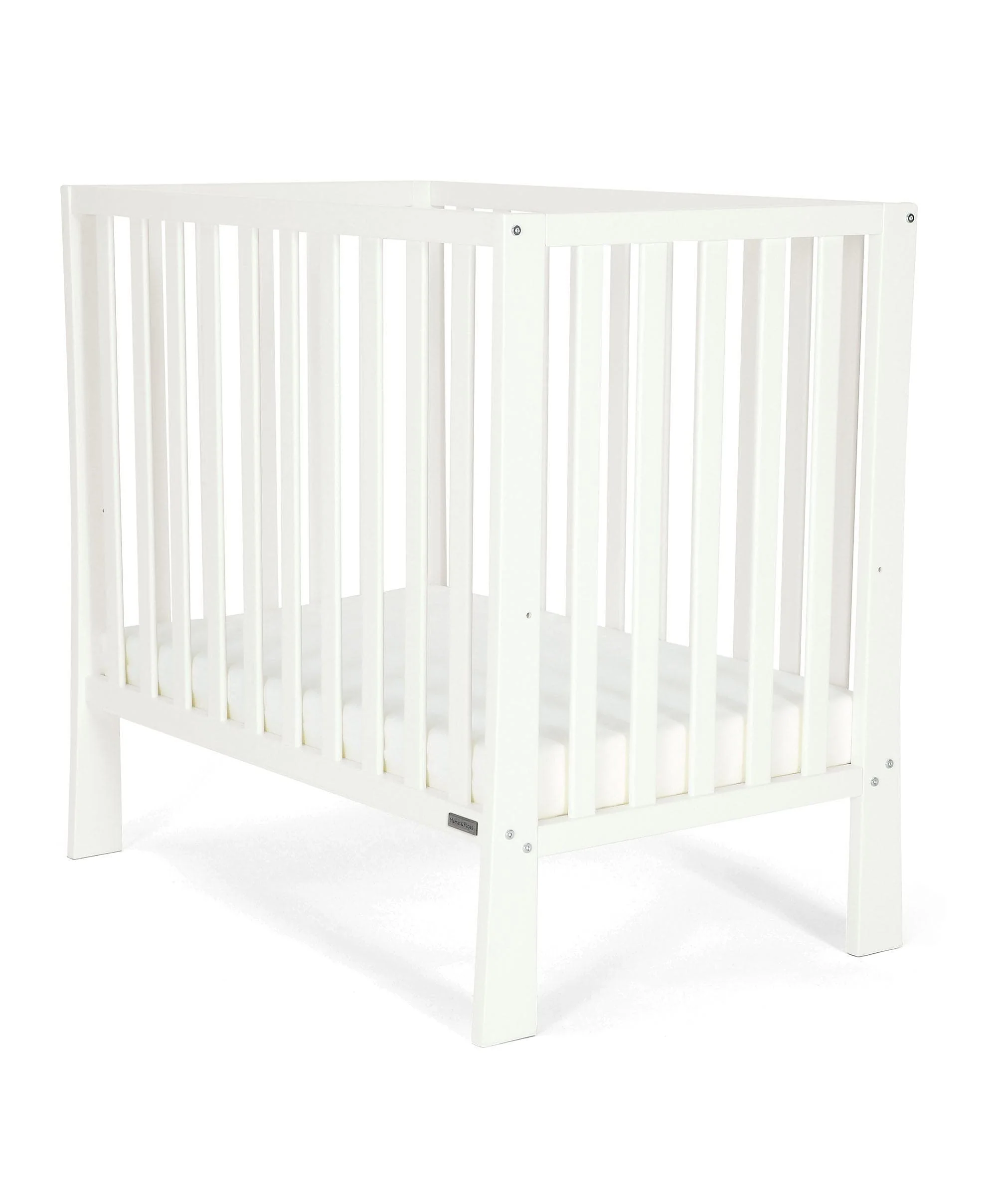 Petite Cot Bundle with Essential Airflow Fibre Mattress (4 Pieces) - Pure White - Image 3