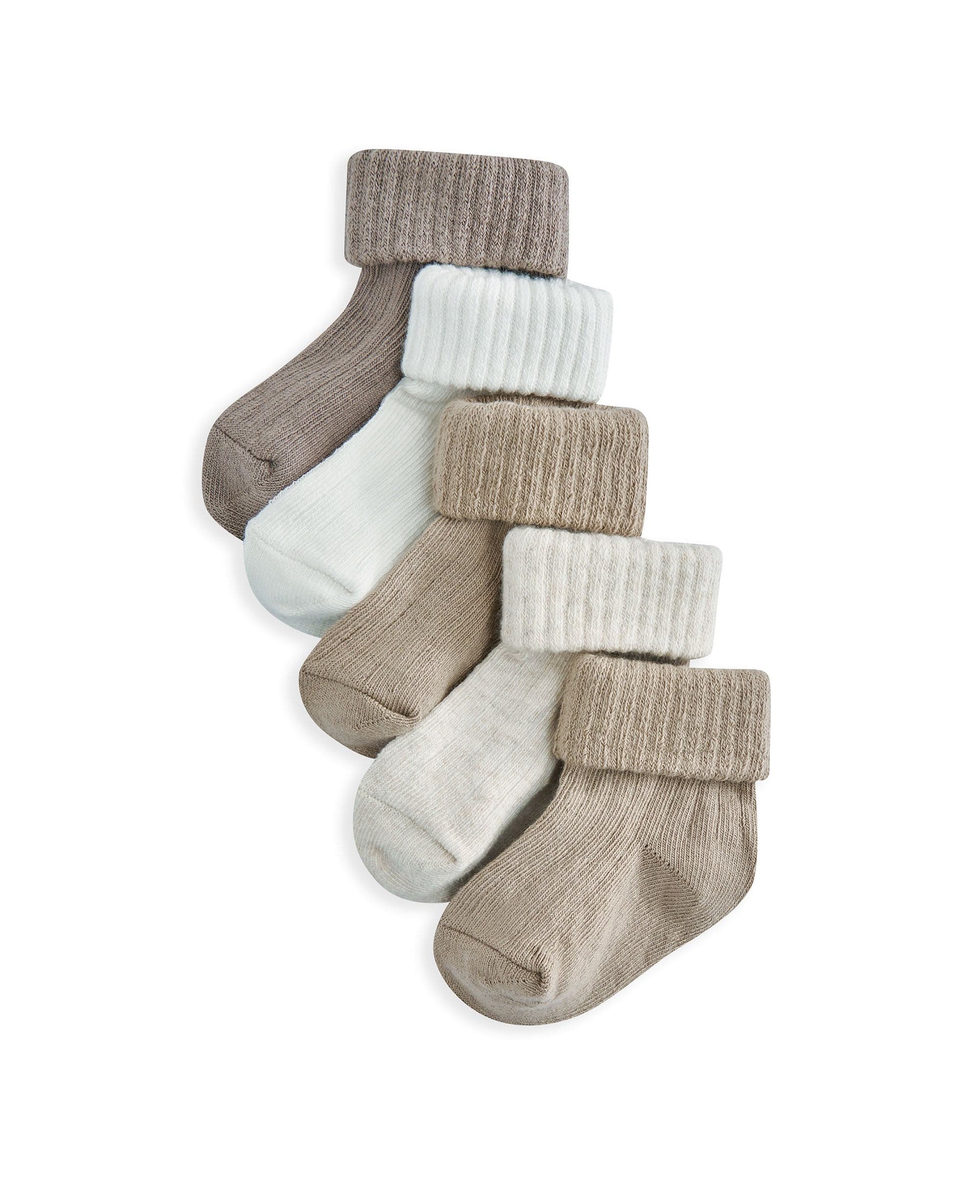 Sand Ribbed Socks (Pack of 5)