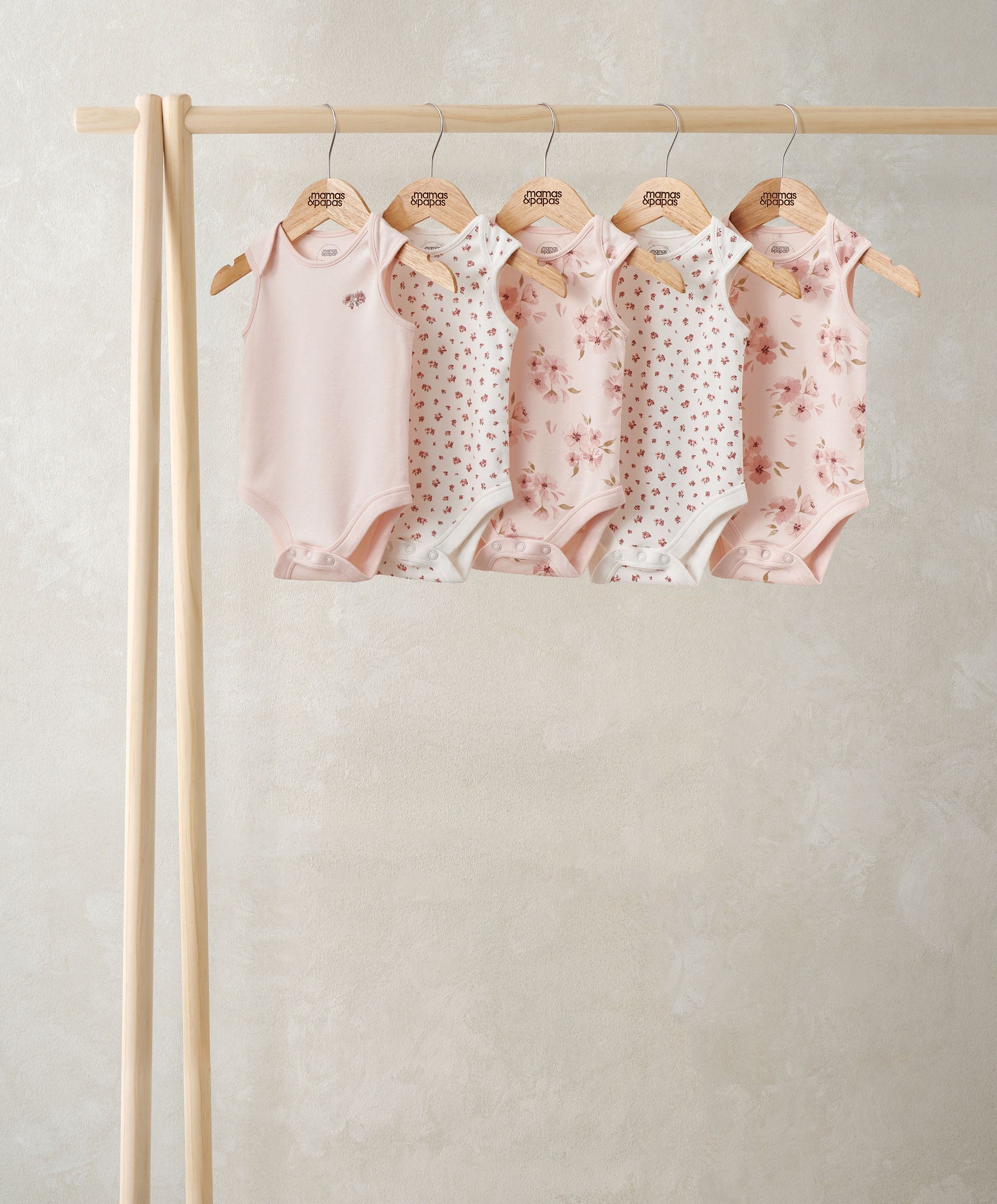 Watercolour Short-Sleeved Bodysuits (Pack of 5)