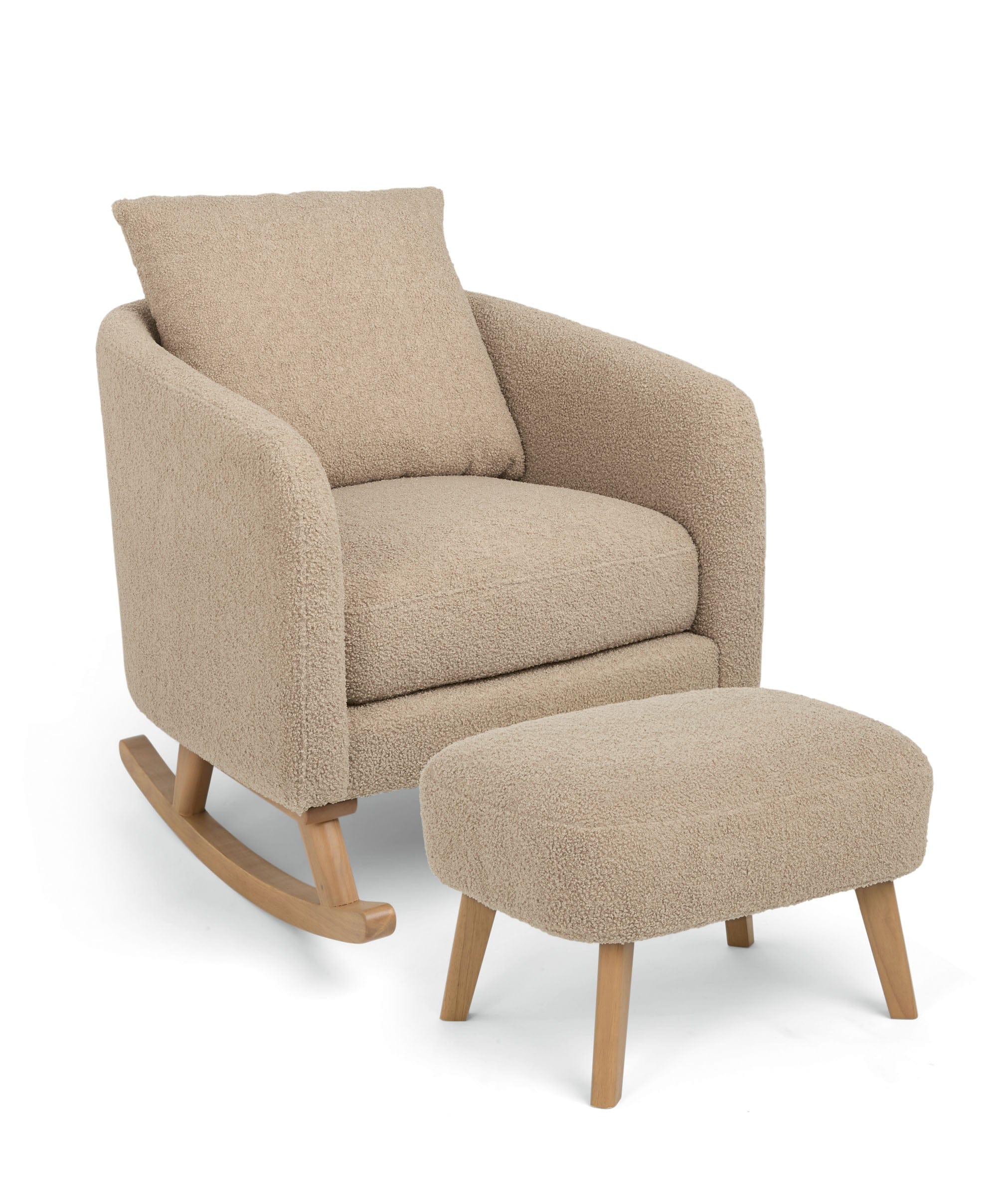 Alma Nursing Chair & Stool - Fawn Boucle - Image 2
