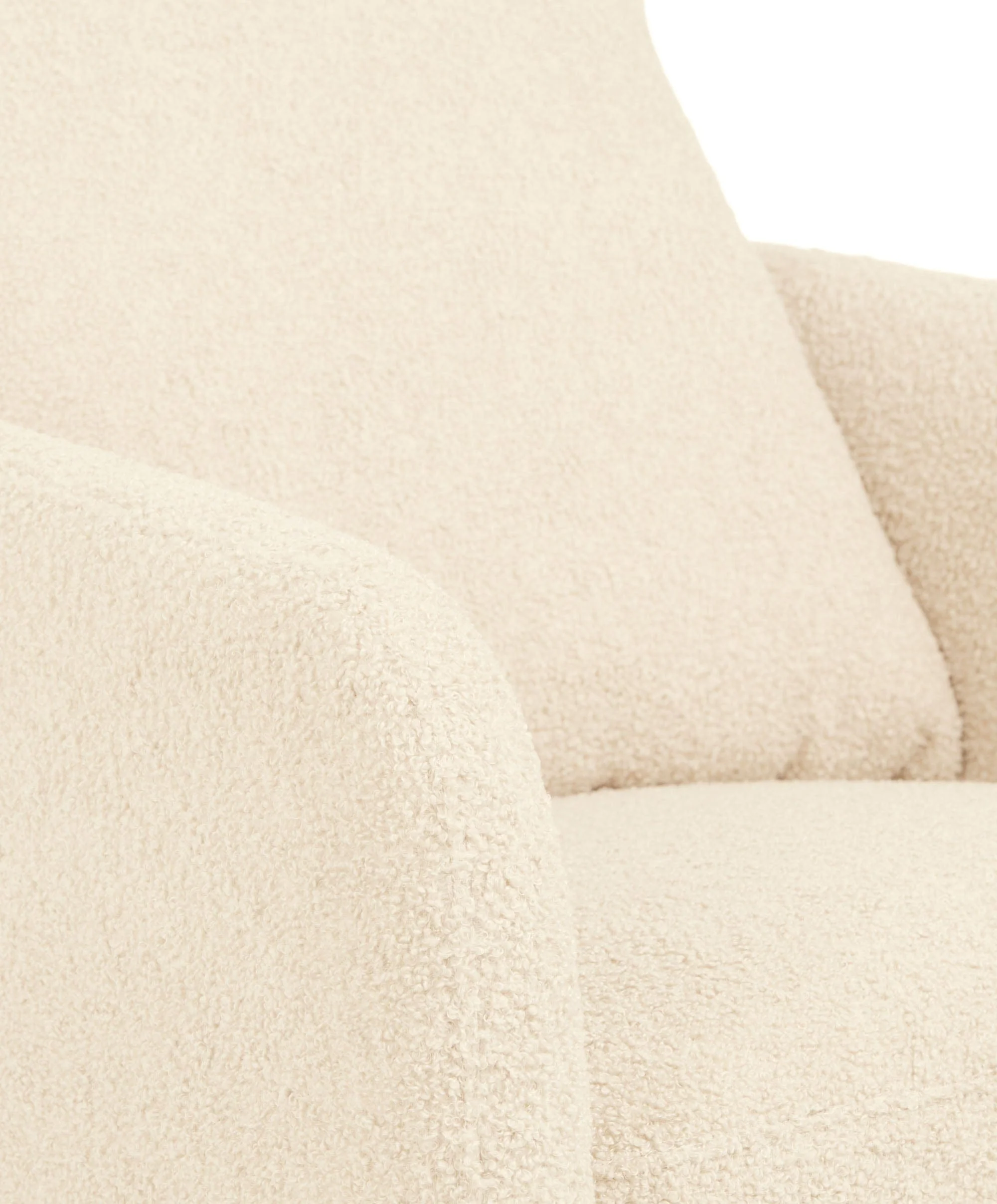 Alma Nursing Chair & Stool - Off White Boucle - Image 8