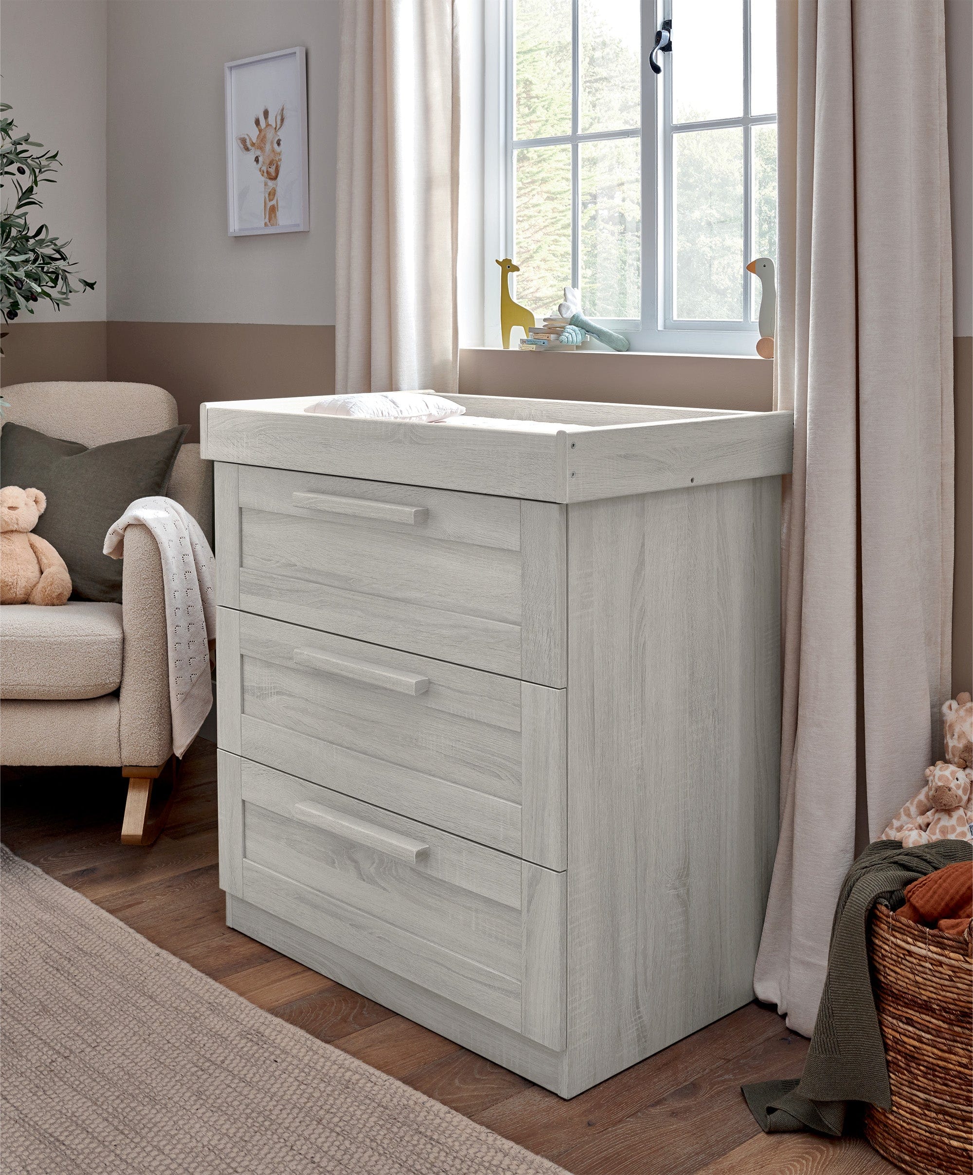 Atlas 3 Drawer Dresser & Changing Unit - Nimbus White - Image 6