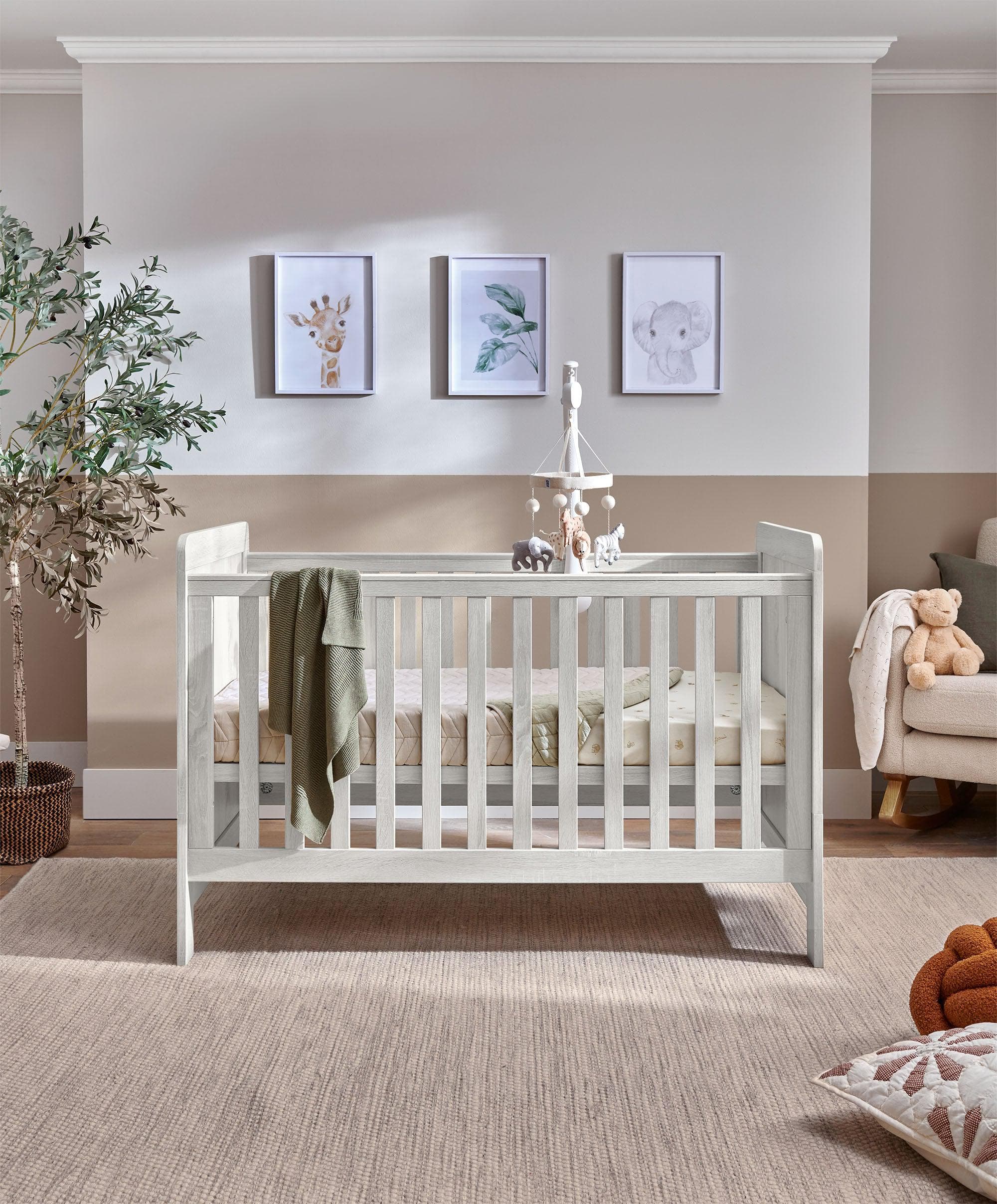 Atlas Cotbed & Premium Pocket Spring Mattress Bundle - Nimbus White - Image 3
