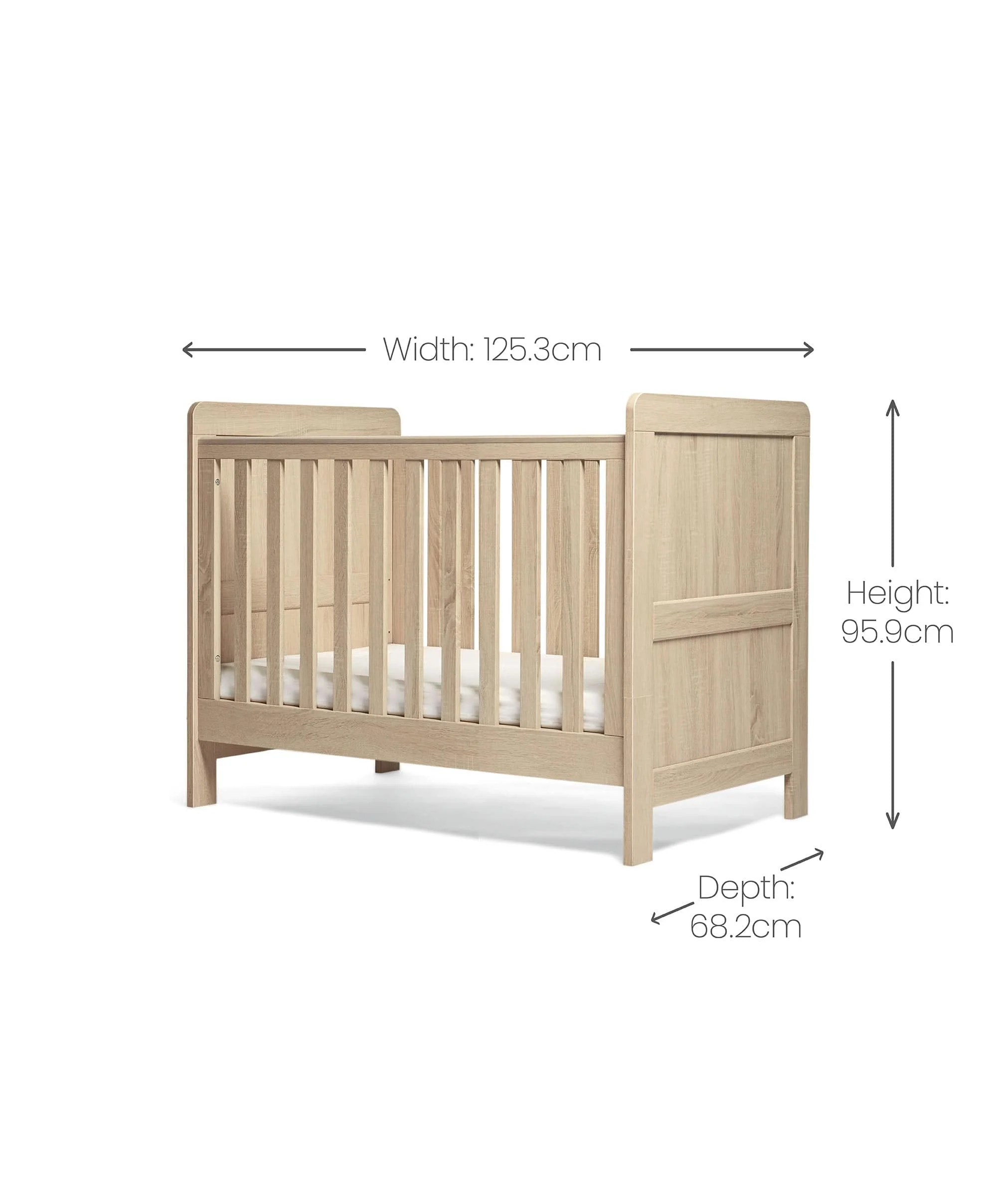 Atlas Small Cotbed - Light Oak - Image 6