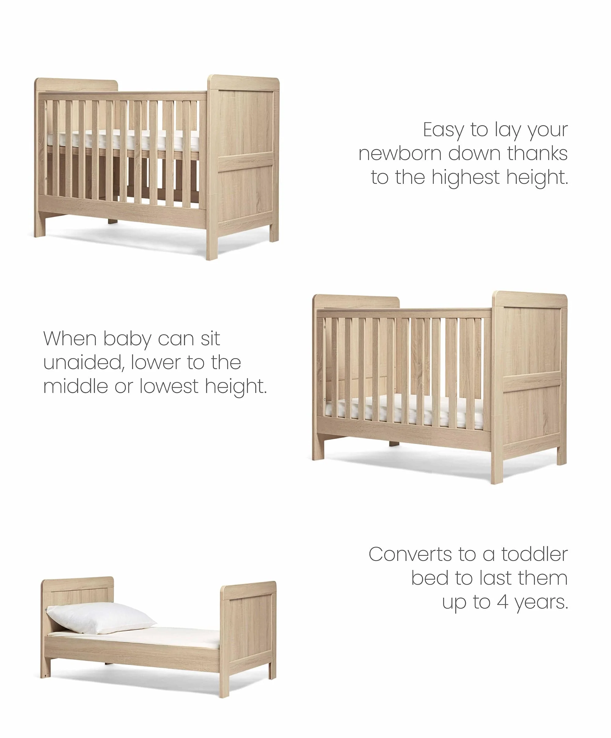 Atlas Small Cotbed - Light Oak - Image 9
