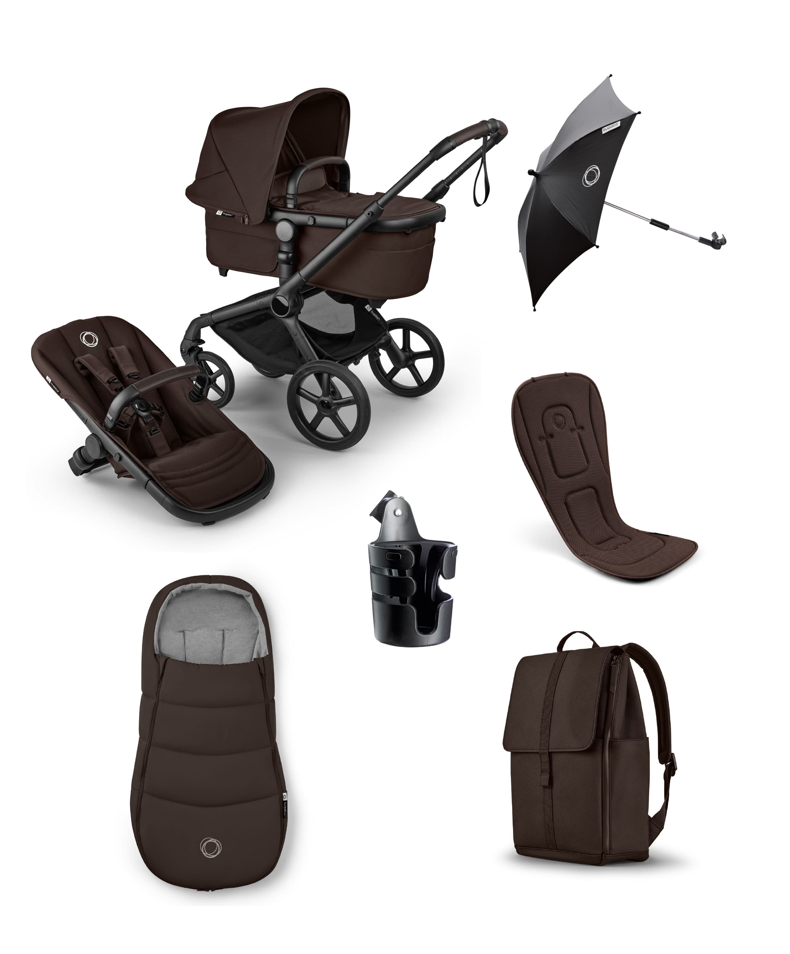 Bugaboo Fox 5 Renew Pushchair Bundle (6 Pieces) - Cocoa Brown
