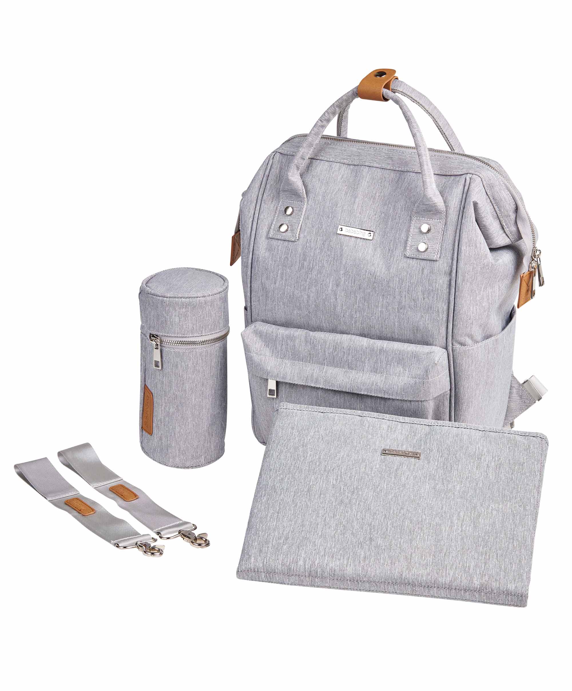 Bababing Mani Changing Backpack - Grey Marl - Image 8