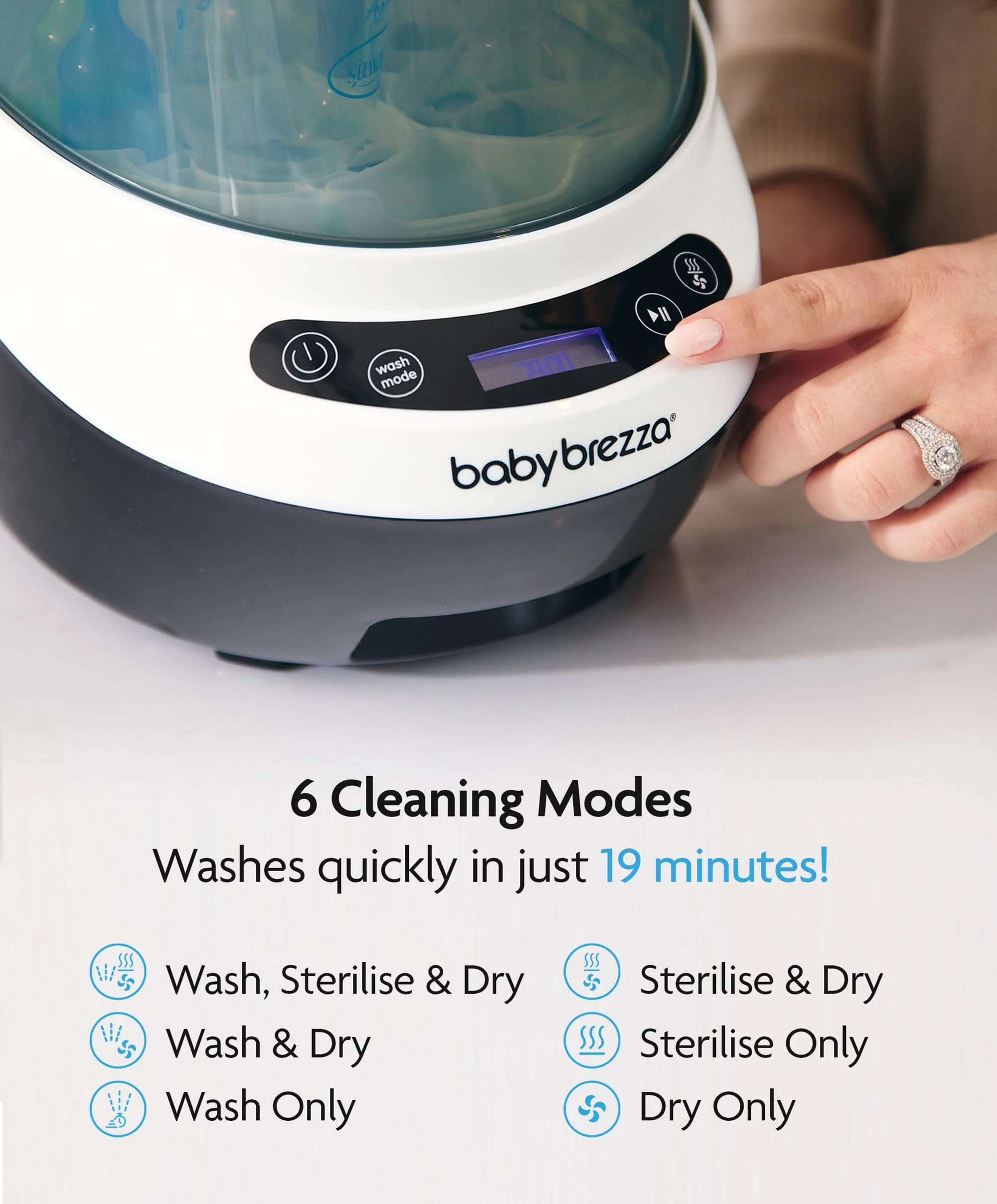 Babybrezza Bottle Washer Pro - Black - Image 6