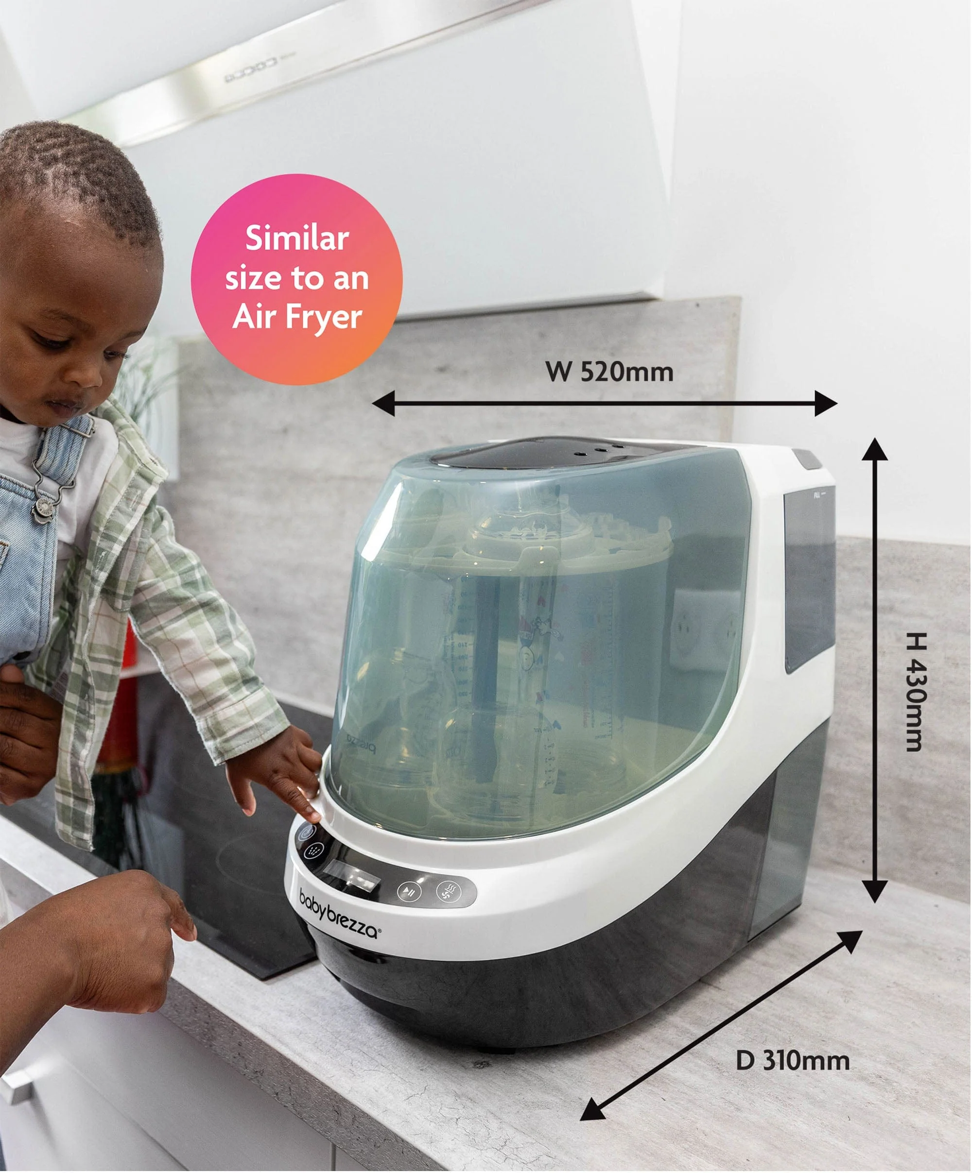 Babybrezza Bottle Washer Pro - Black - Image 7