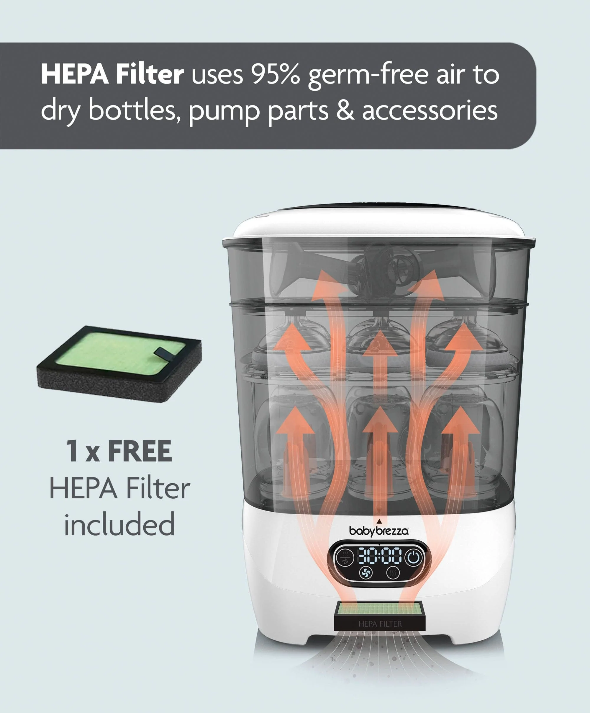 Baby Brezza Steriliser Dryer Advanced - Black & White - Image 7