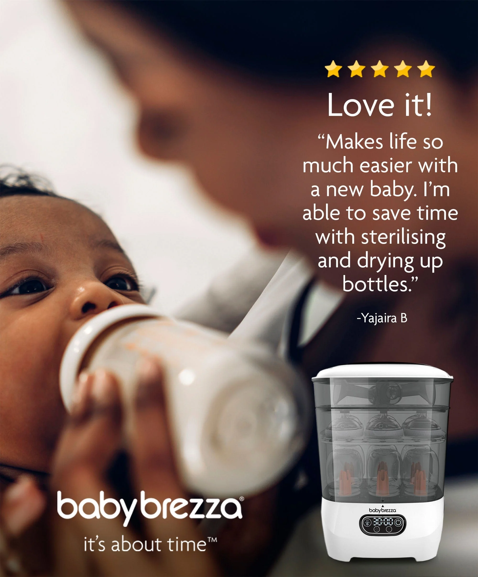 Baby Brezza Steriliser Dryer Advanced - Black & White - Image 8