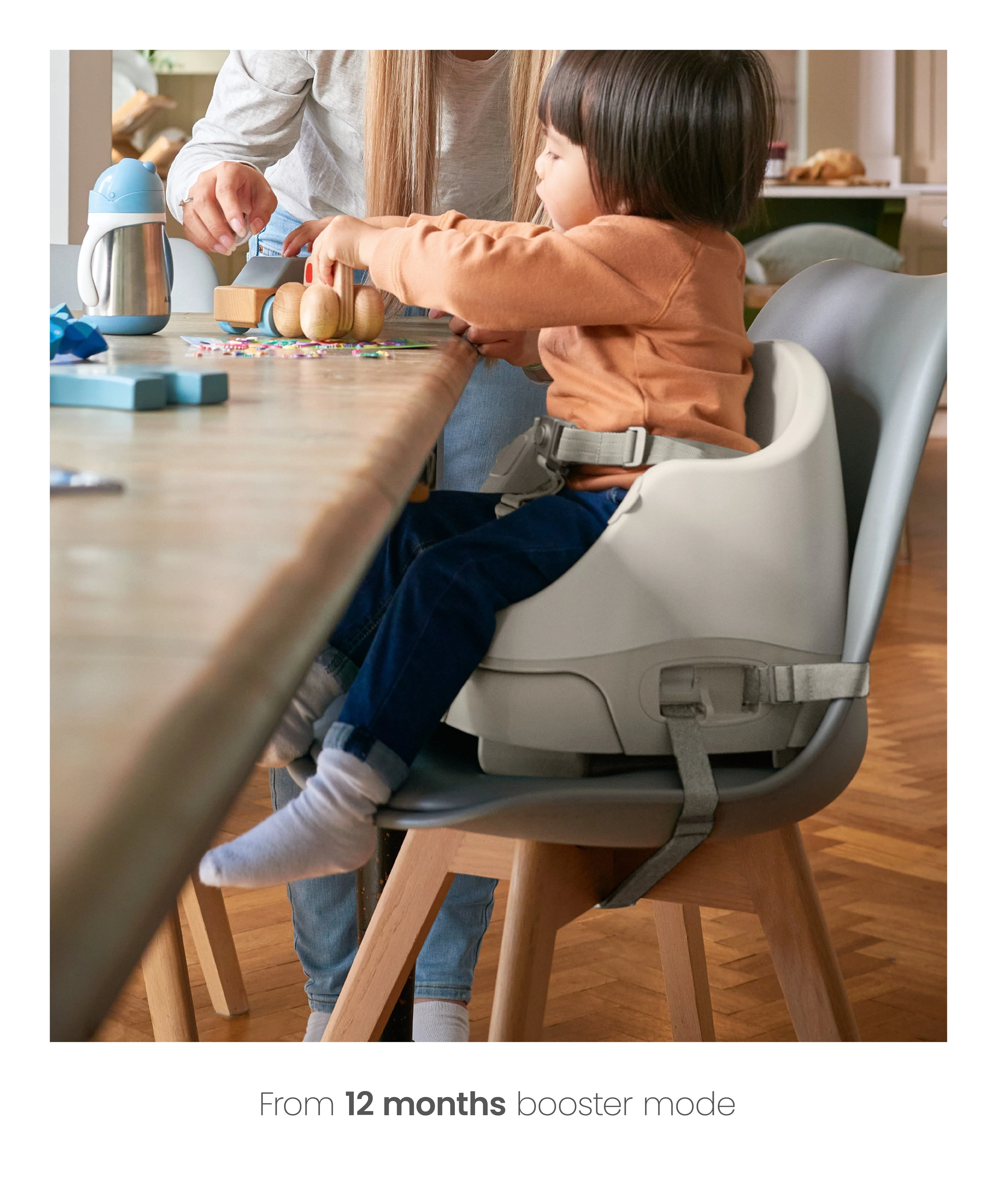 Bug 3-in-1 Floor and Booster Seat with Activity Tray - Clay - Image 15