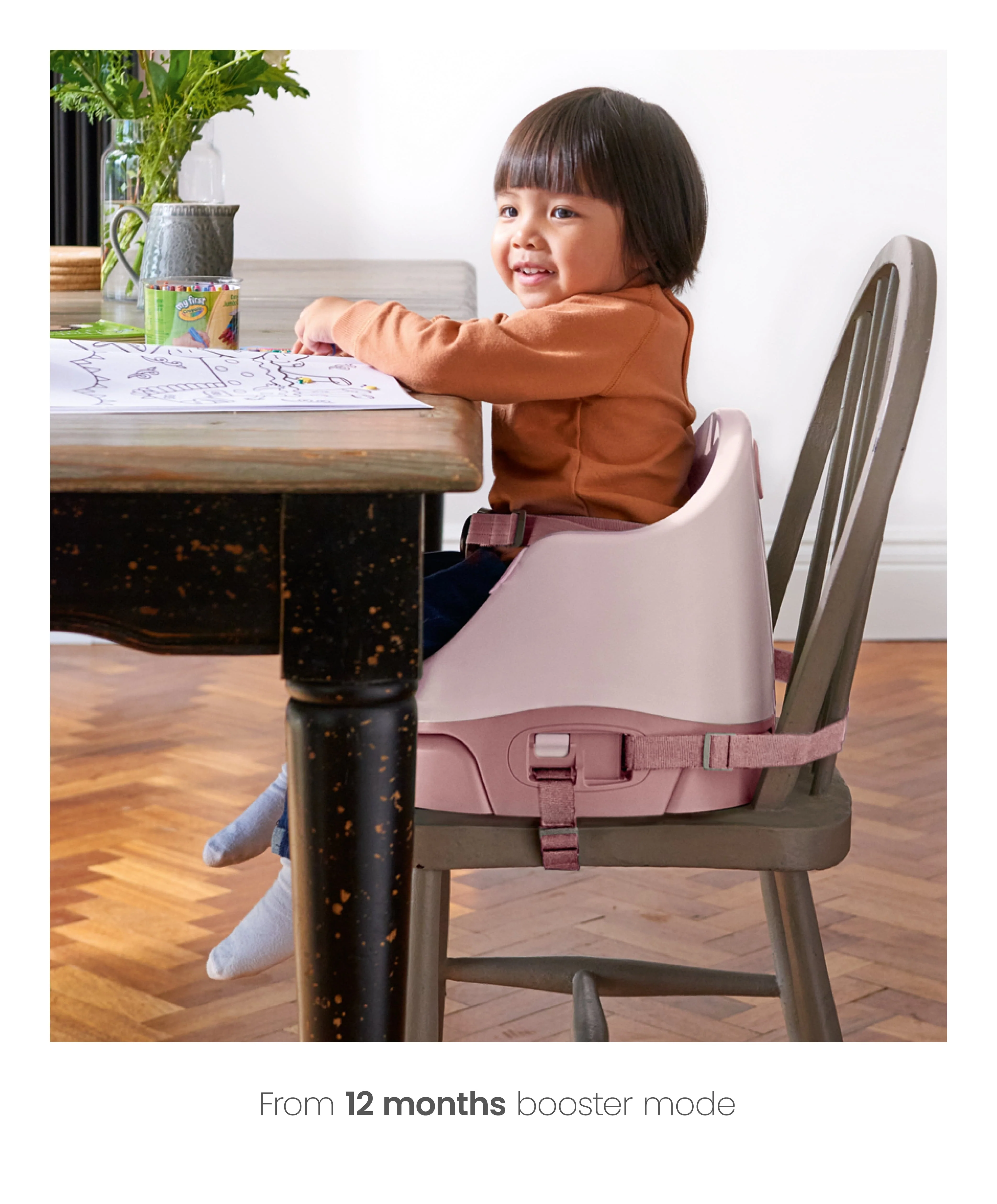 Bug 3-in-1 Floor & Booster Seat with Activity Tray - Blossom - Image 11