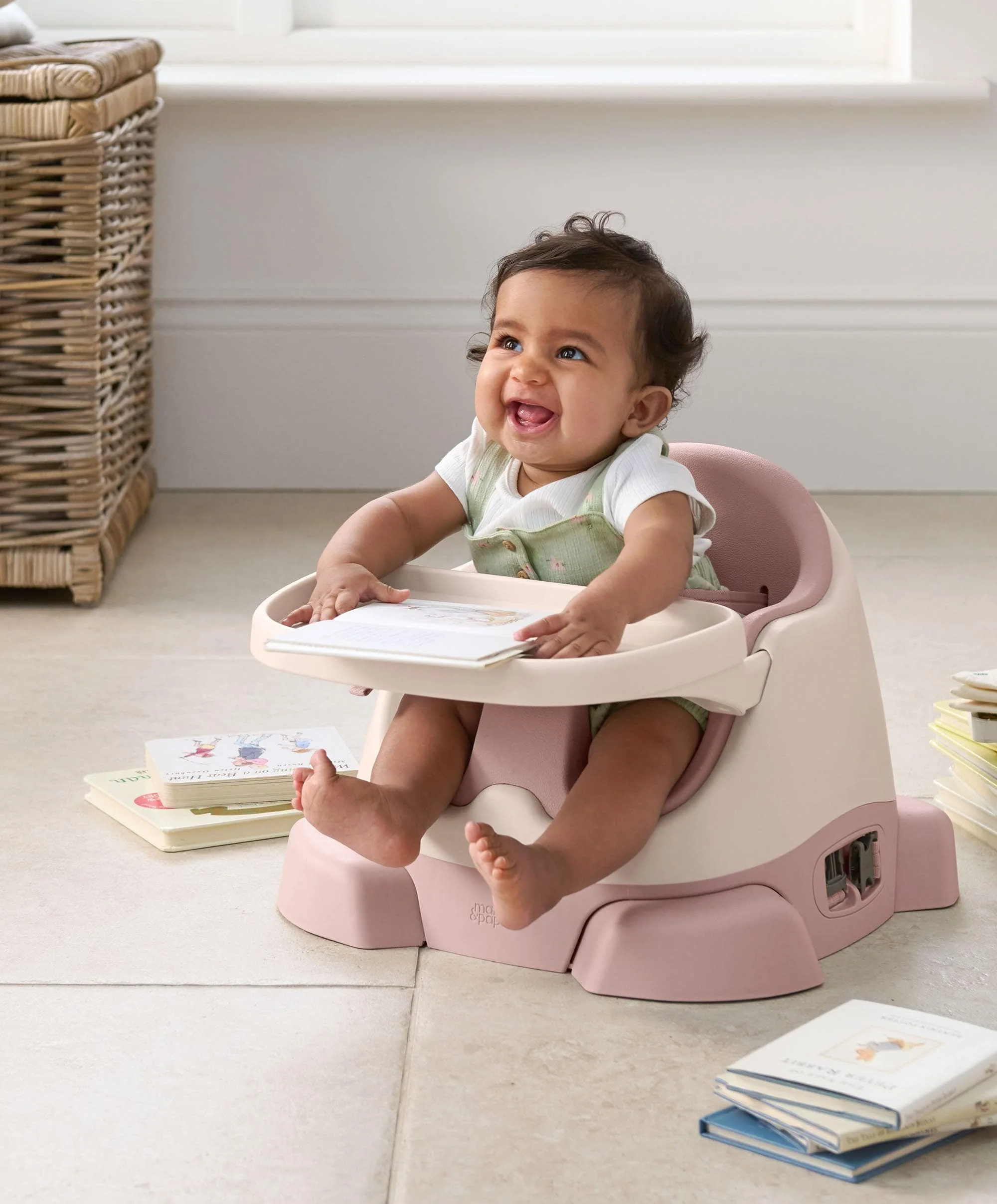 Bug 3-in-1 Floor & Booster Seat with Activity Tray - Blossom - Image 3