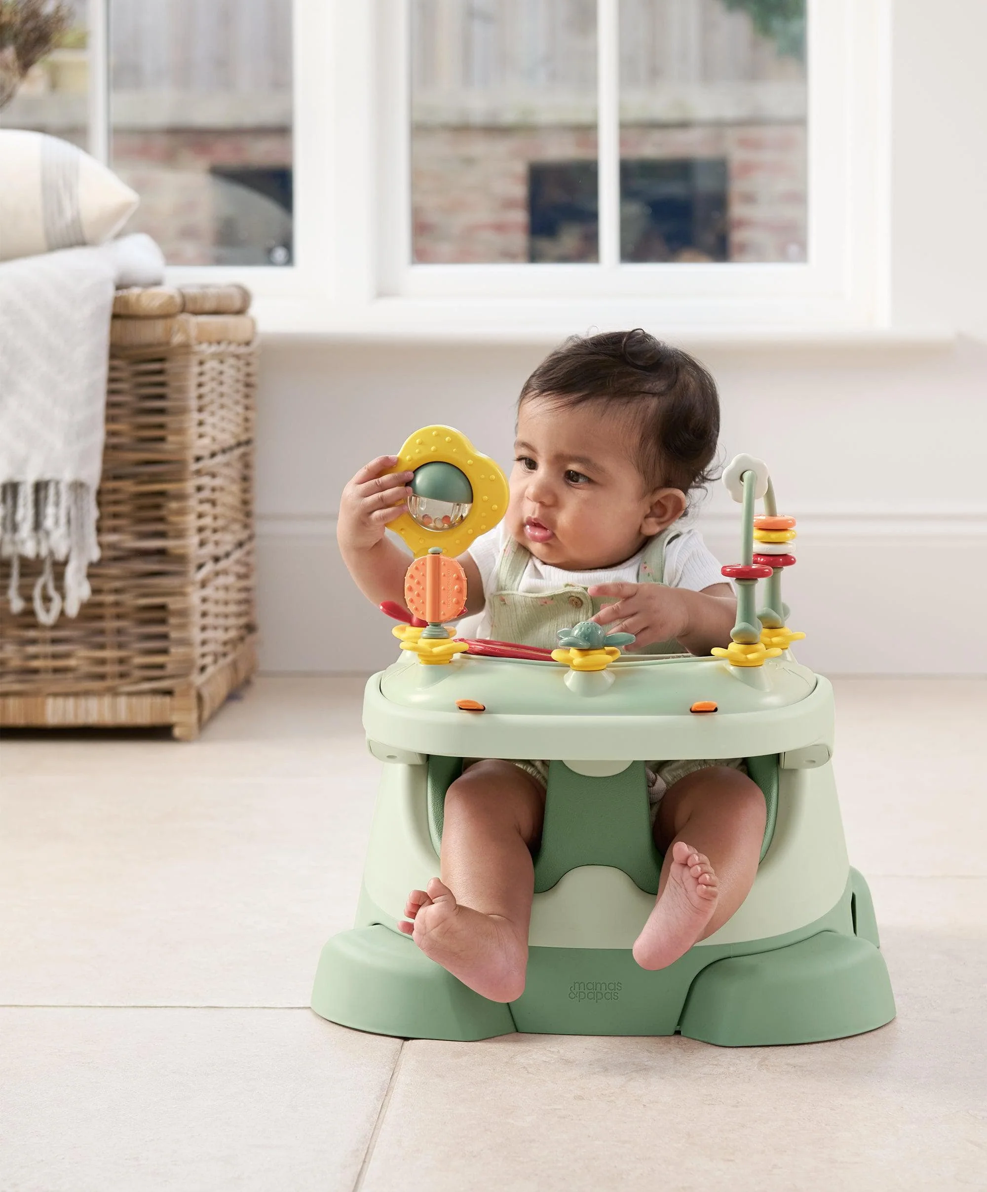 Bug 3-in-1 Floor and Booster Seat with Activity Tray - Eucalyptus - Image 4