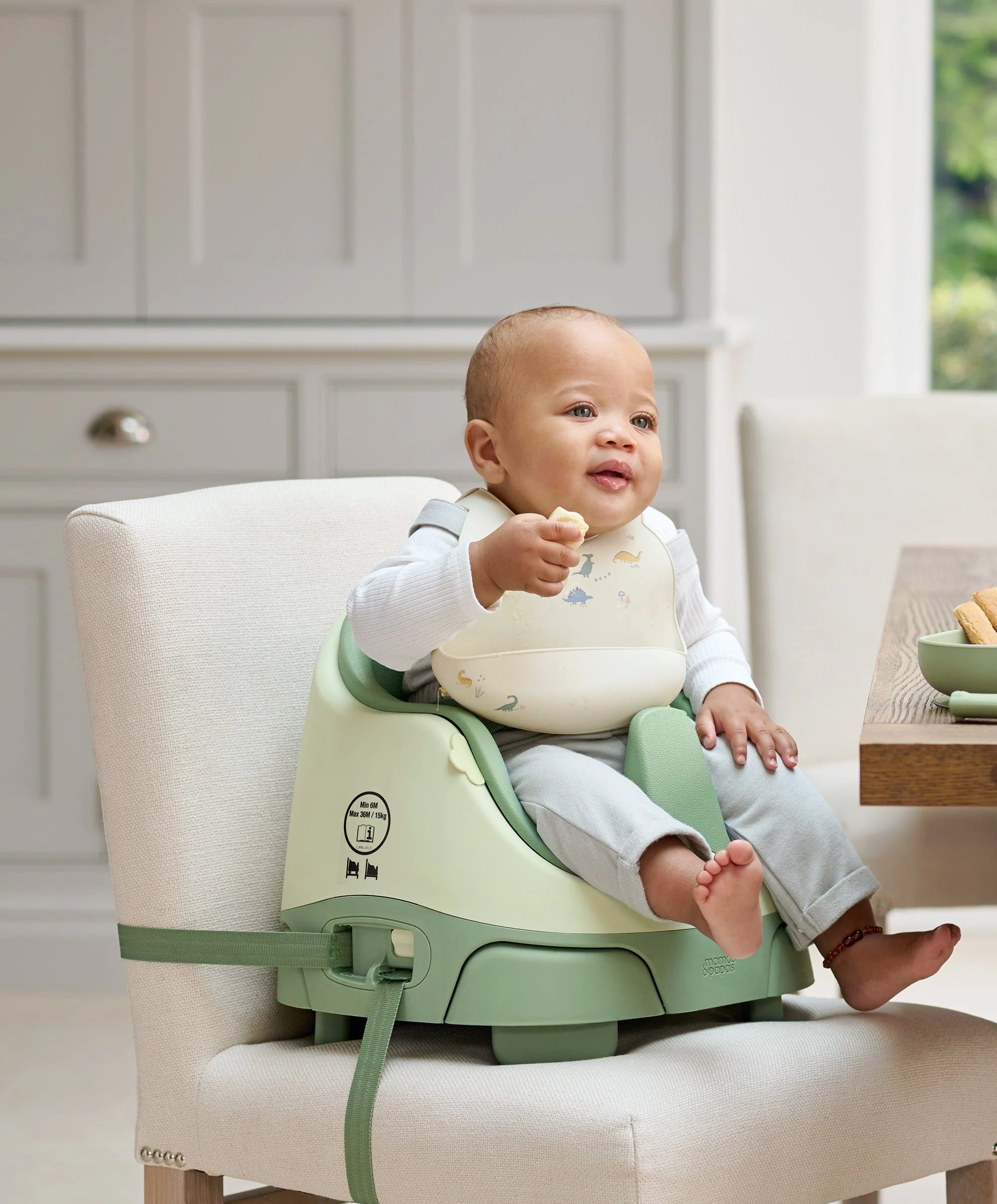 Bug 3-in-1 Floor and Booster Seat with Activity Tray - Eucalyptus - Image 8